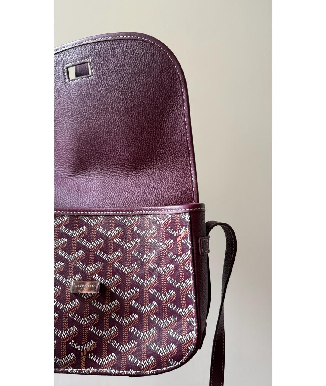 GOYARD Красная кожаная сумка через плечо, фото 6