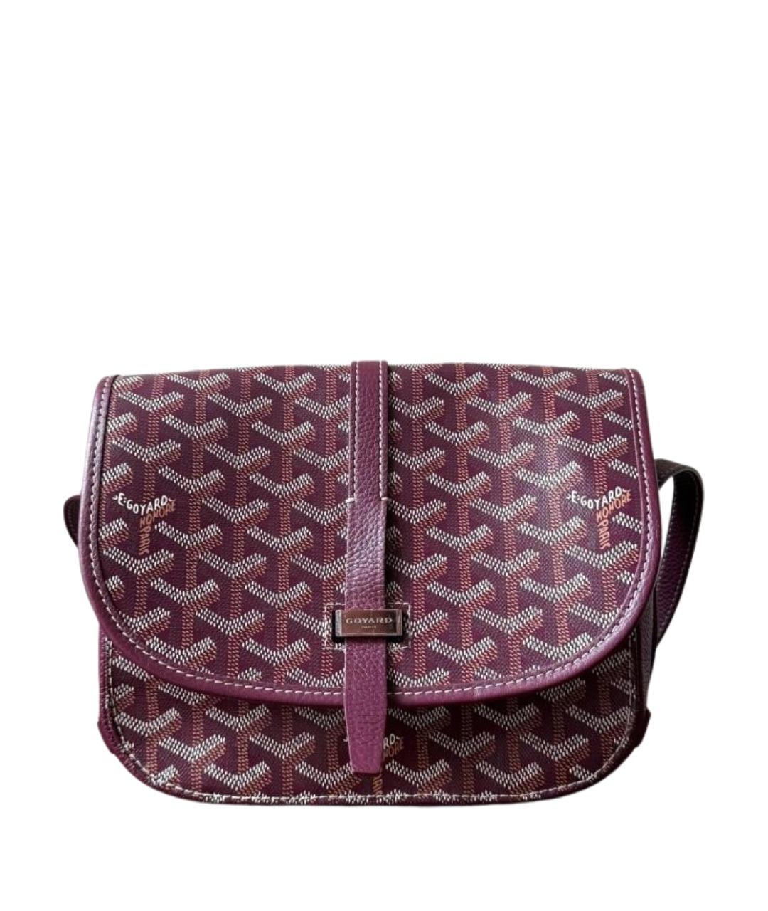 GOYARD Красная кожаная сумка через плечо, фото 1