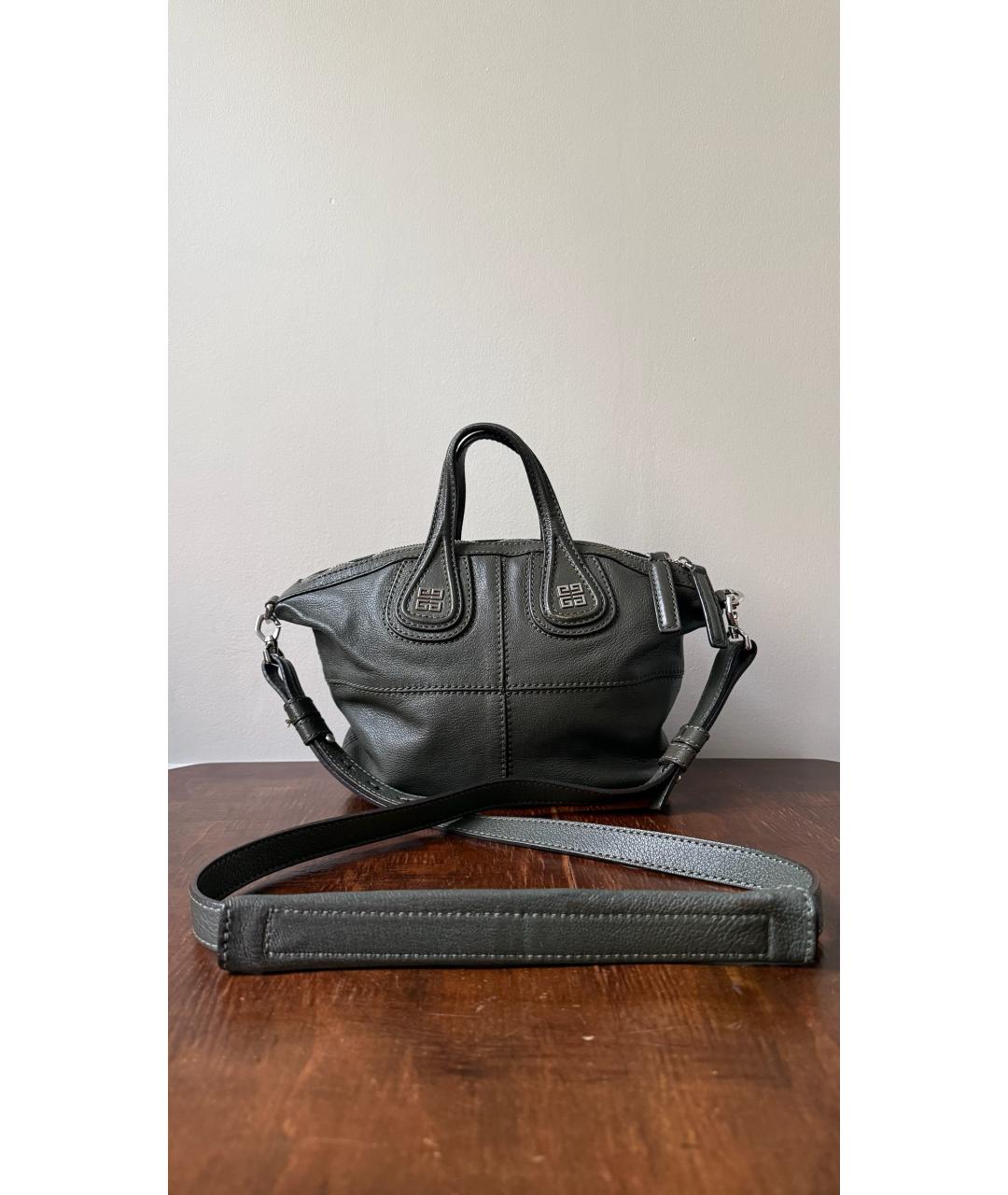 GIVENCHY Зеленая кожаная сумка тоут, фото 2