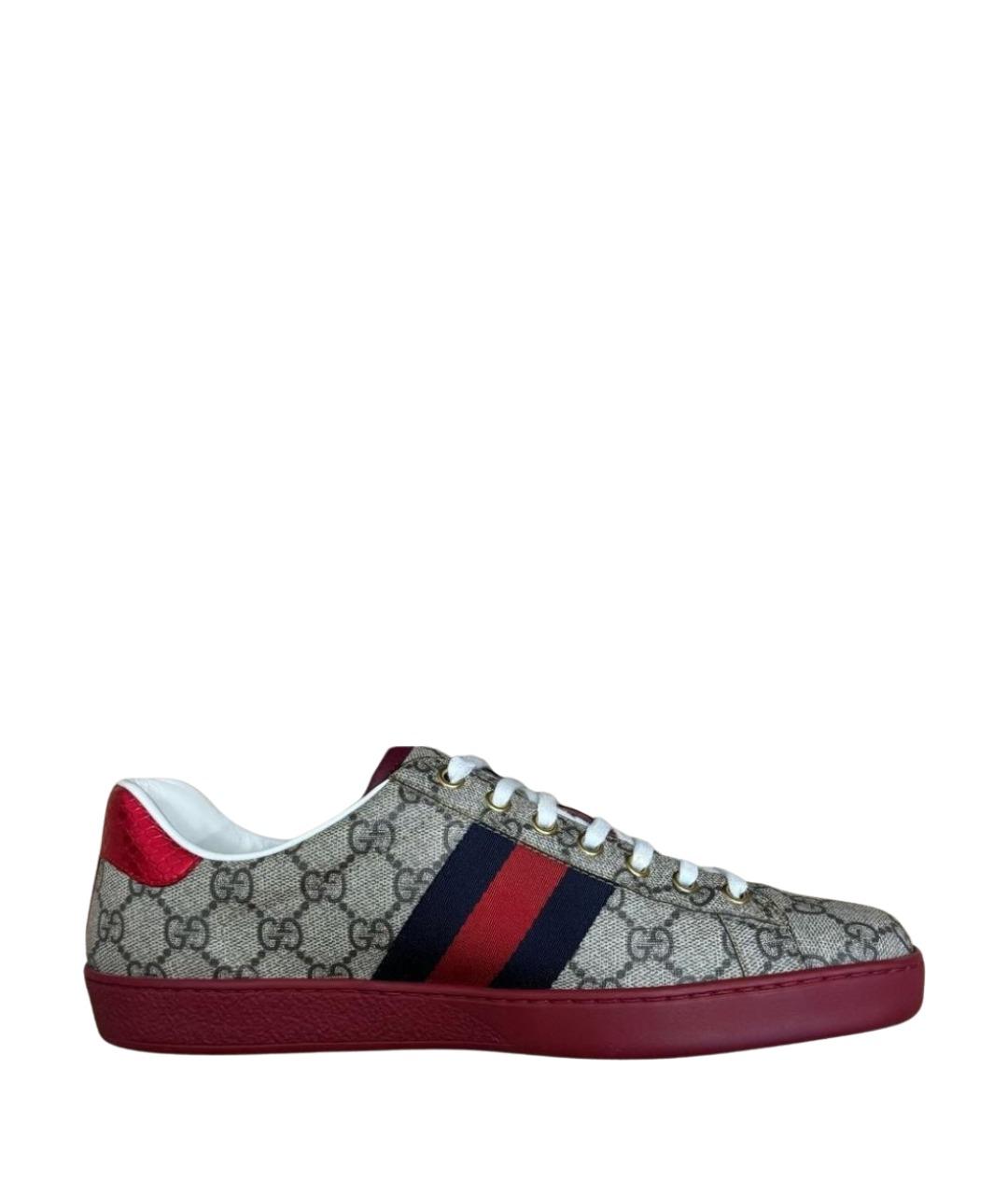 GUCCI Бежевые низкие кроссовки / кеды, фото 1