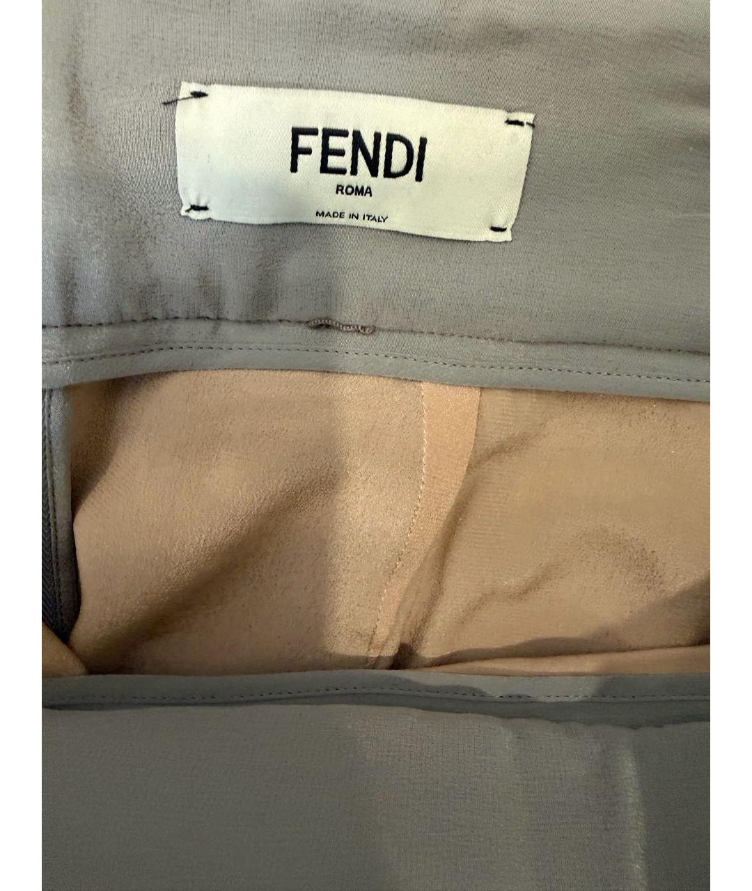 FENDI Антрацитовый шерстяной костюм с юбками, фото 5