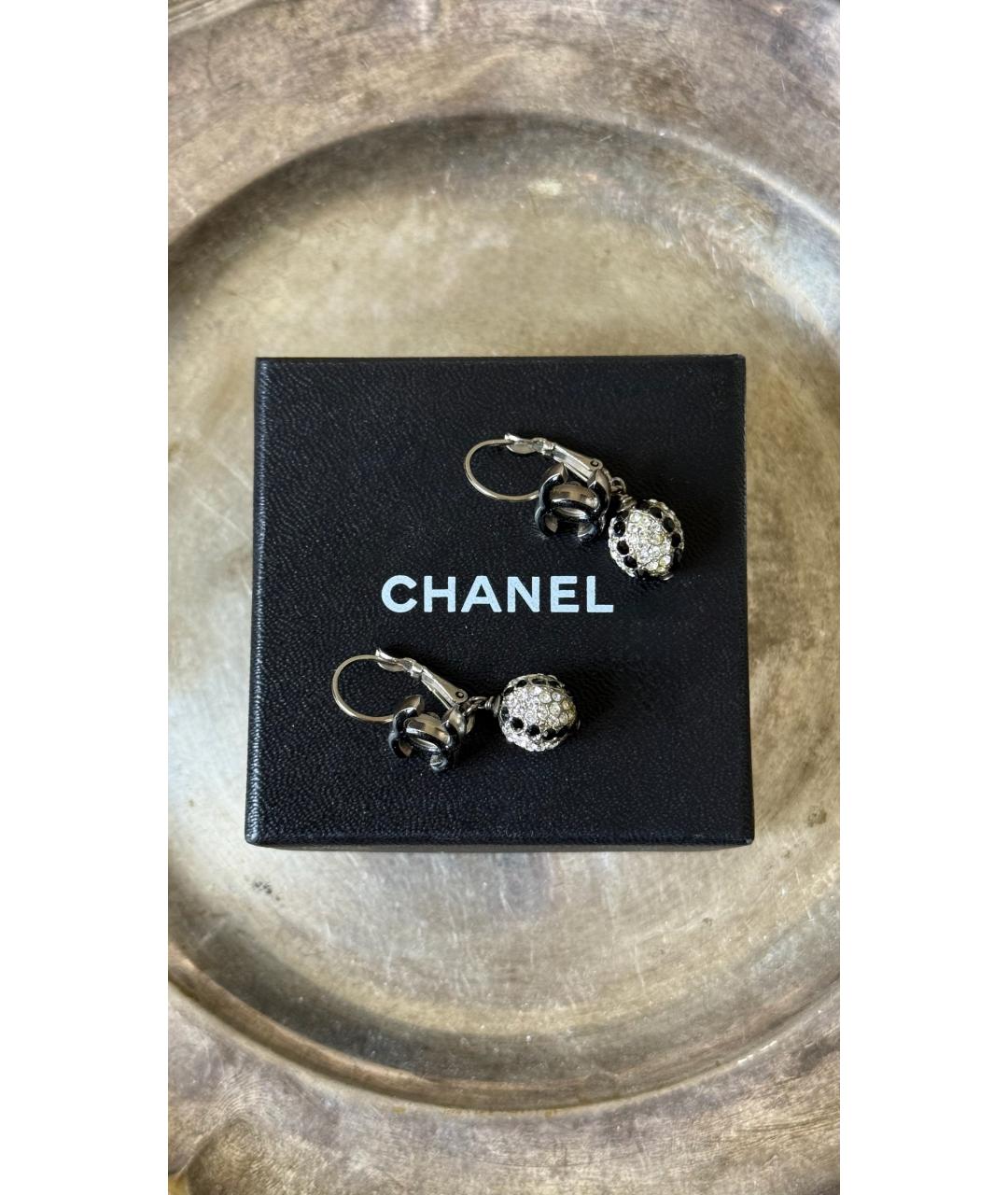 CHANEL Серебряные металлические серьги, фото 3
