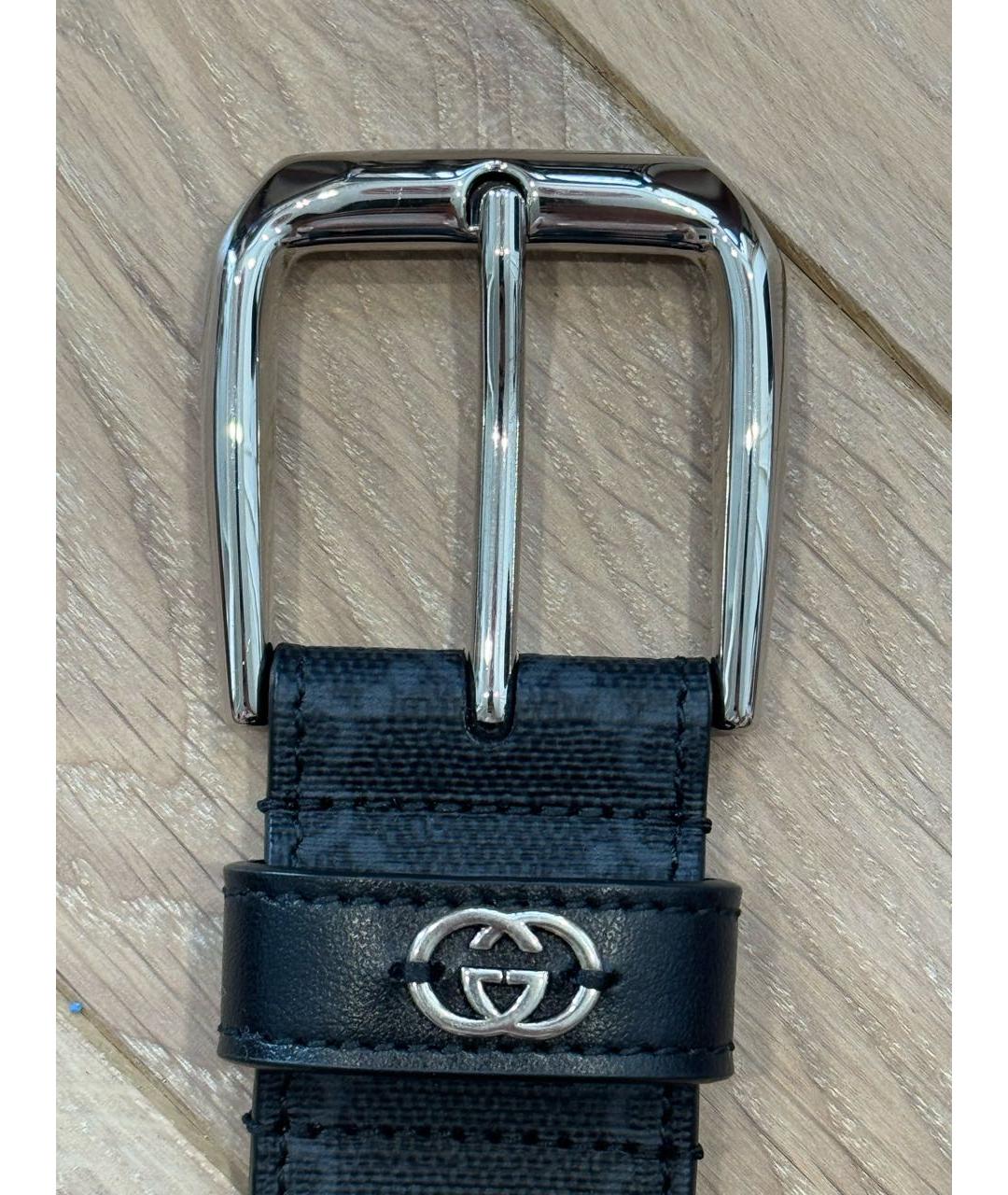 GUCCI Черный ремень, фото 2