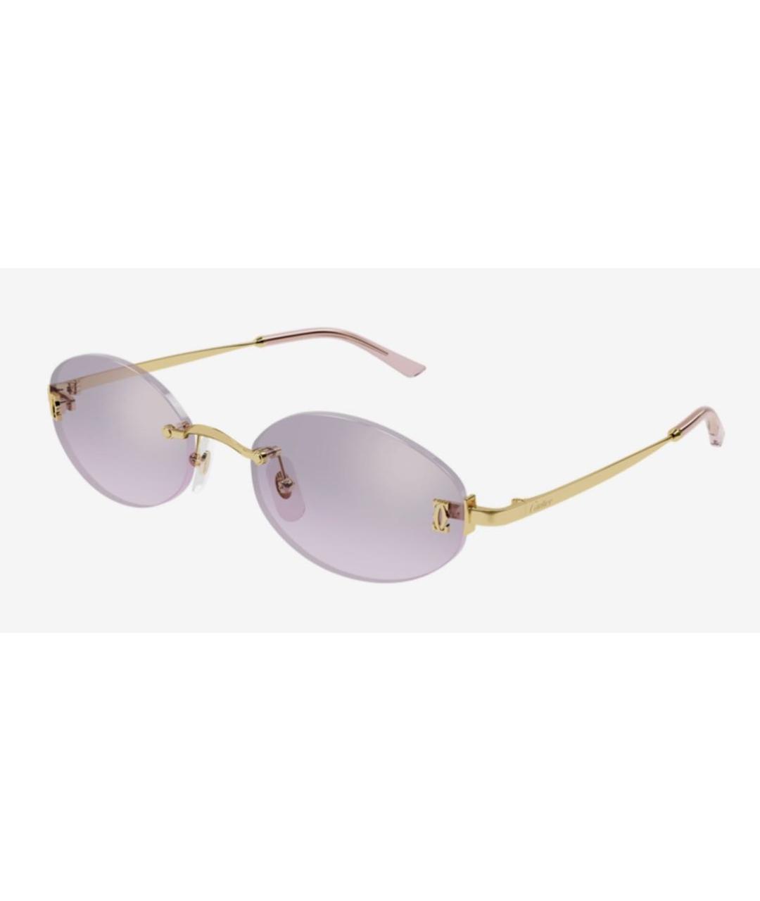 CARTIER Золотые металлические солнцезащитные очки, фото 5