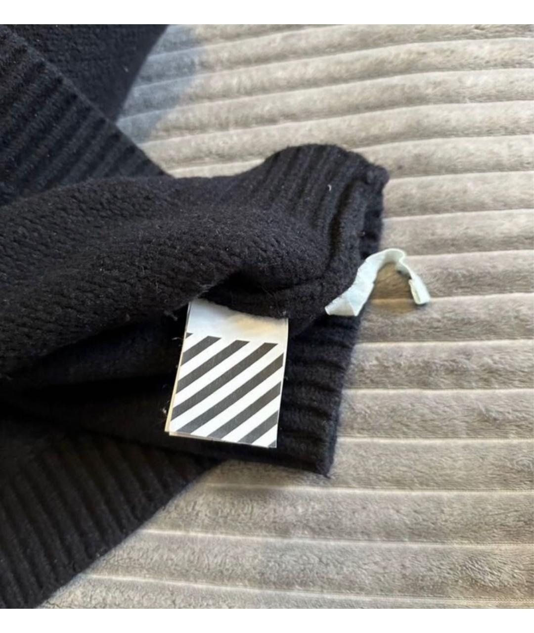 OFF-WHITE Черный шерстяной джемпер / свитер, фото 2