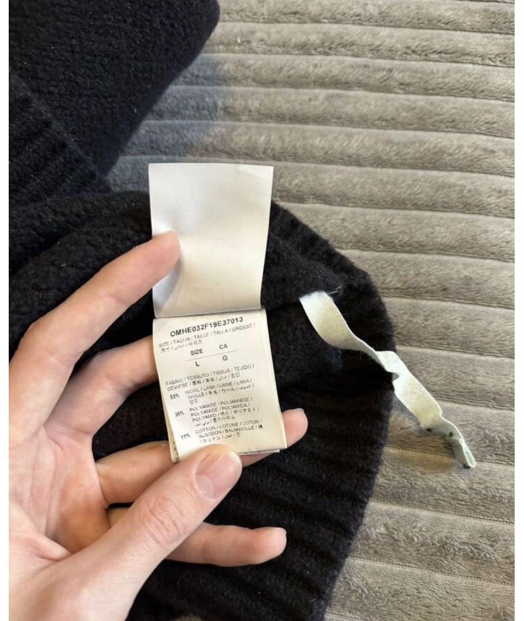 OFF-WHITE Черный шерстяной джемпер / свитер, фото 4