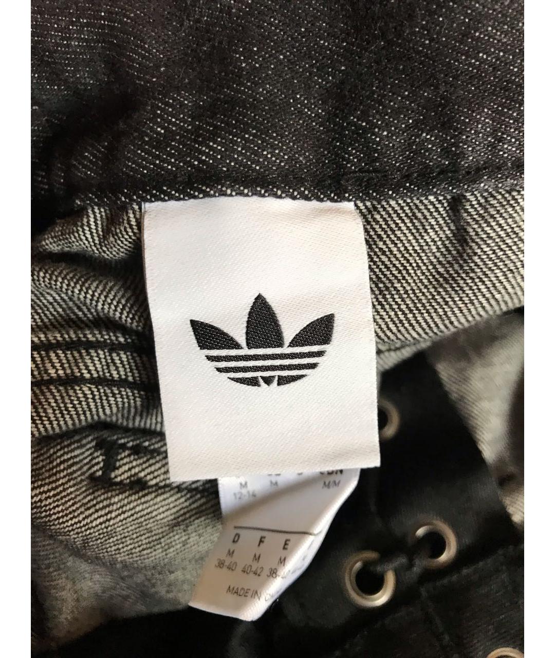 ADIDAS Черные хлопковые брюки широкие, фото 7