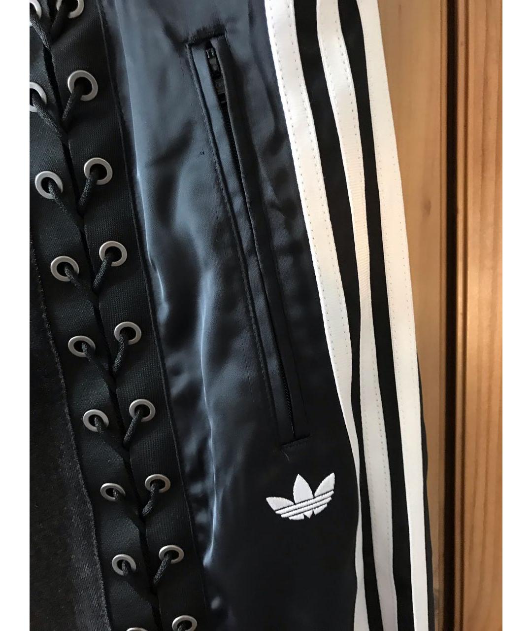 ADIDAS Черные хлопковые брюки широкие, фото 4