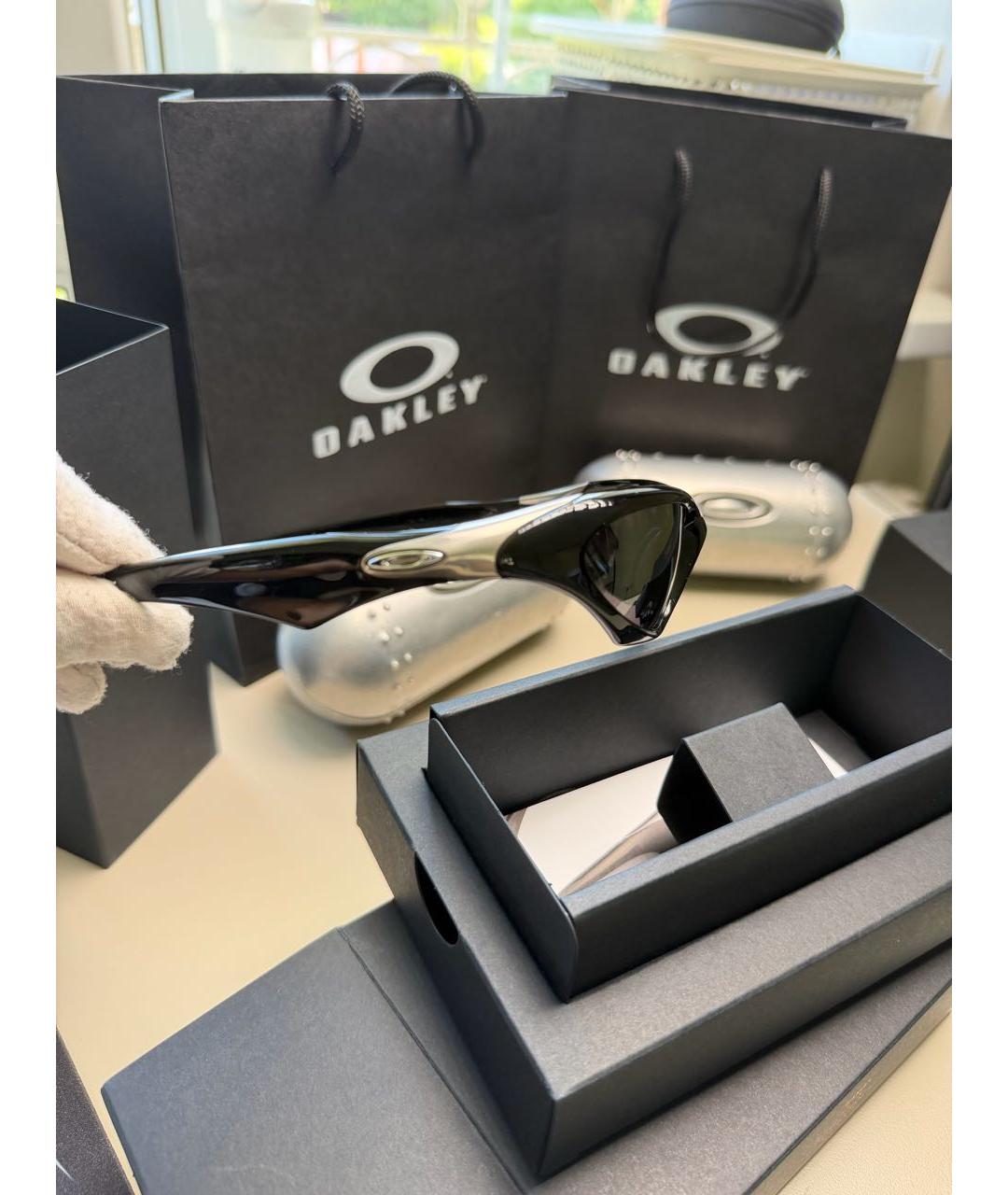 OAKLEY Черные пластиковые солнцезащитные очки, фото 7