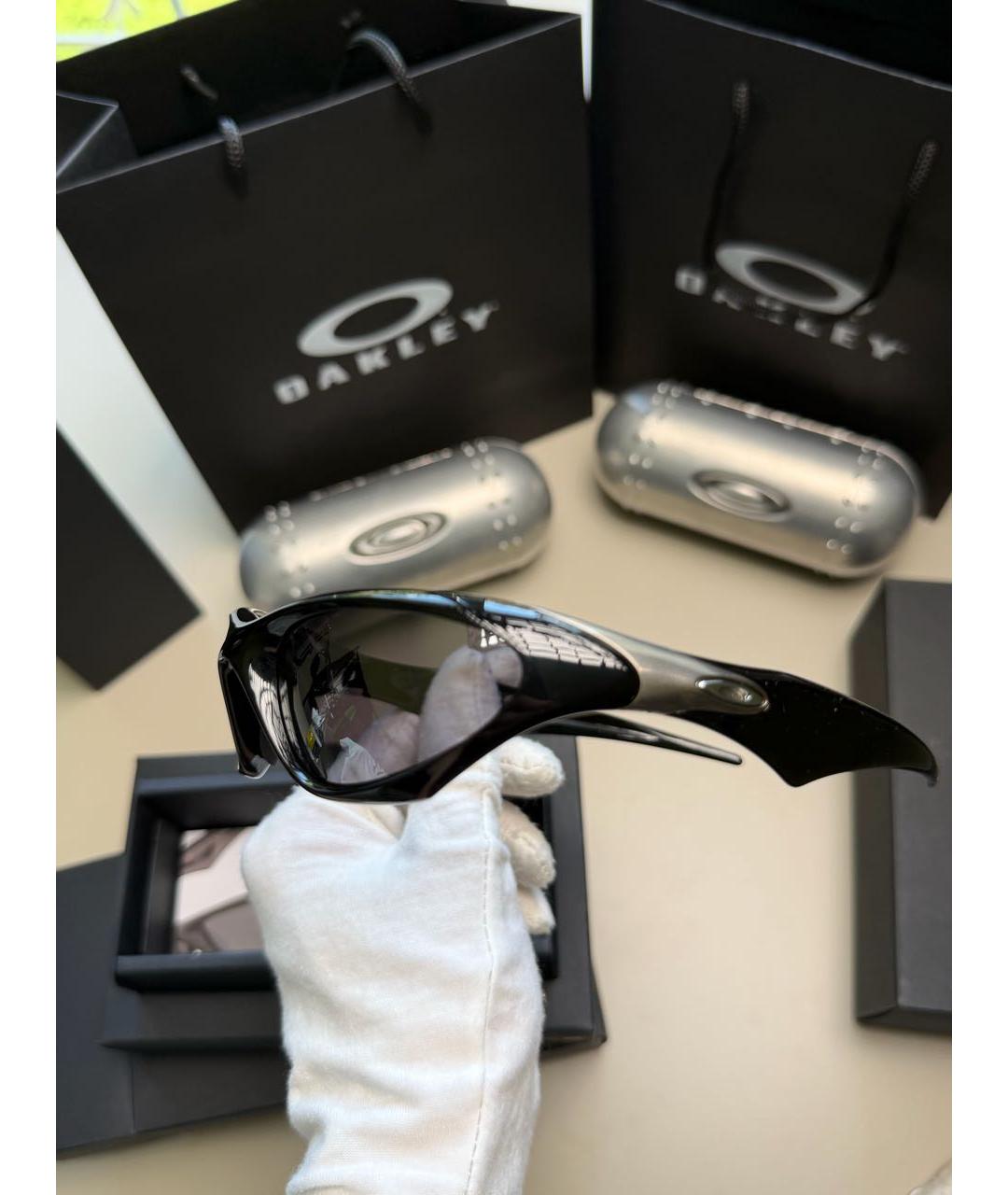 OAKLEY Черные пластиковые солнцезащитные очки, фото 4