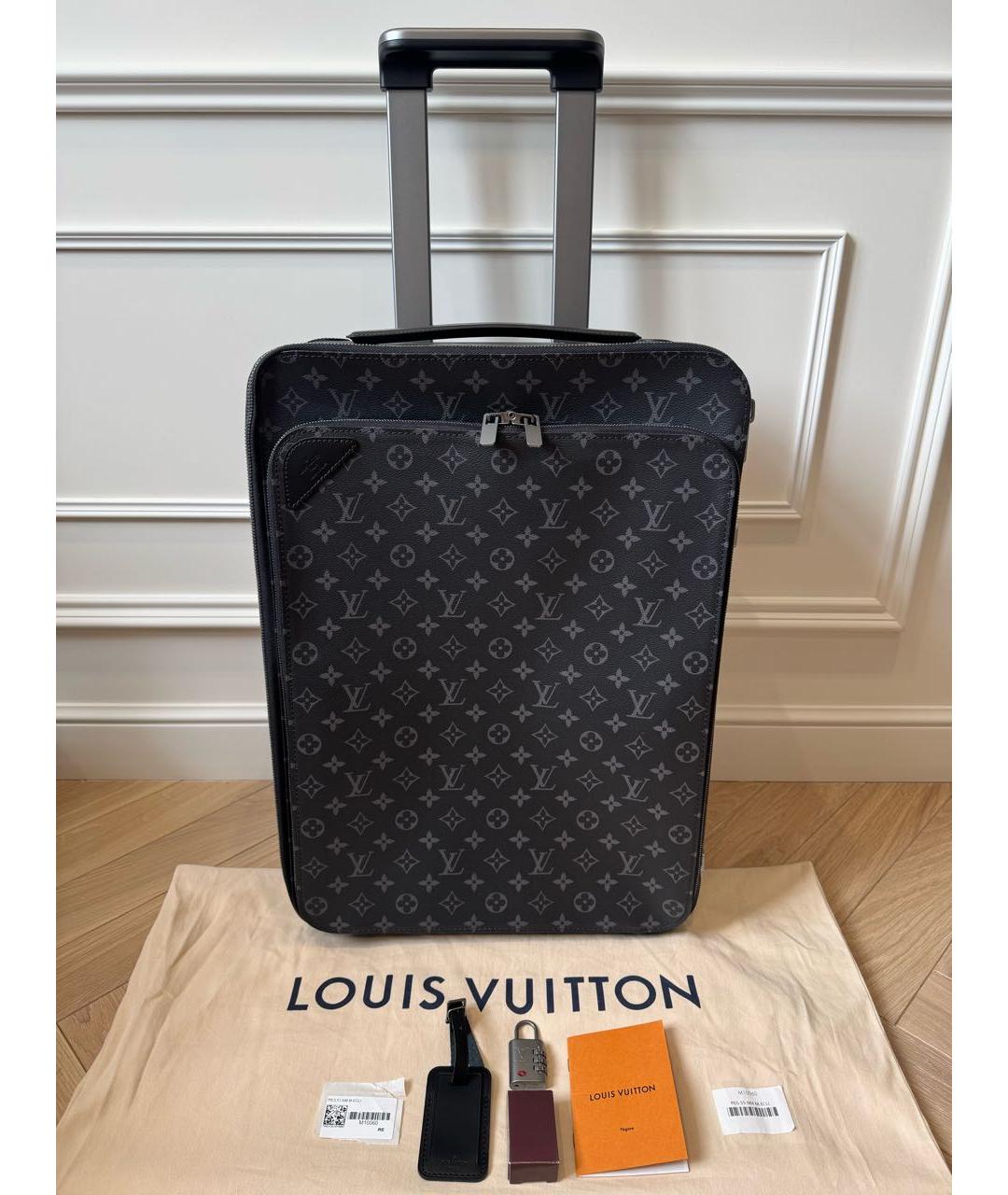 LOUIS VUITTON Черный чемодан, фото 9