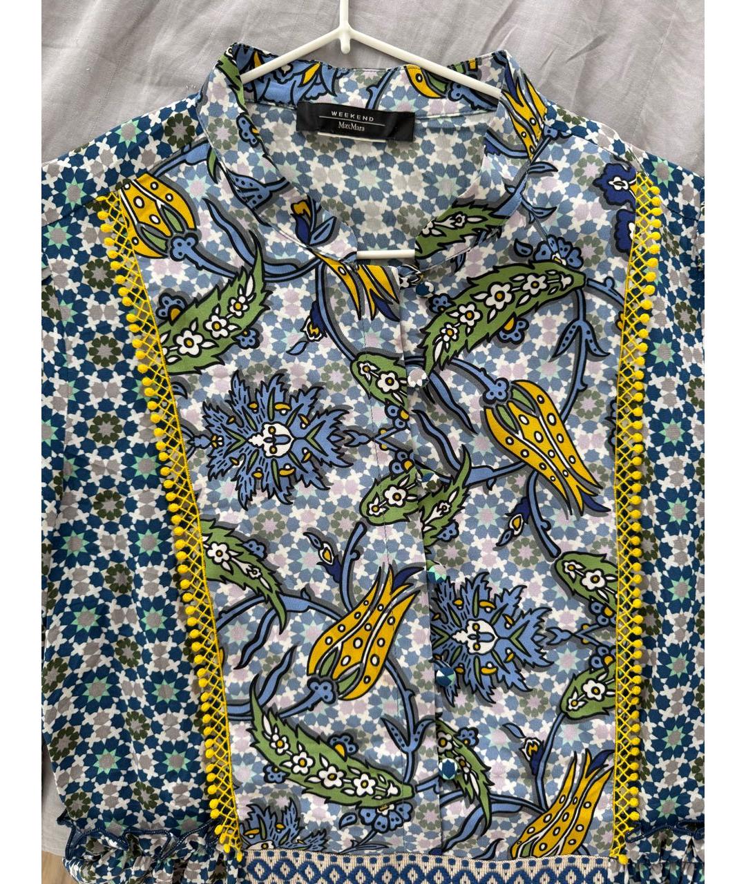 WEEKEND MAX MARA Мульти шелковое повседневное платье, фото 3