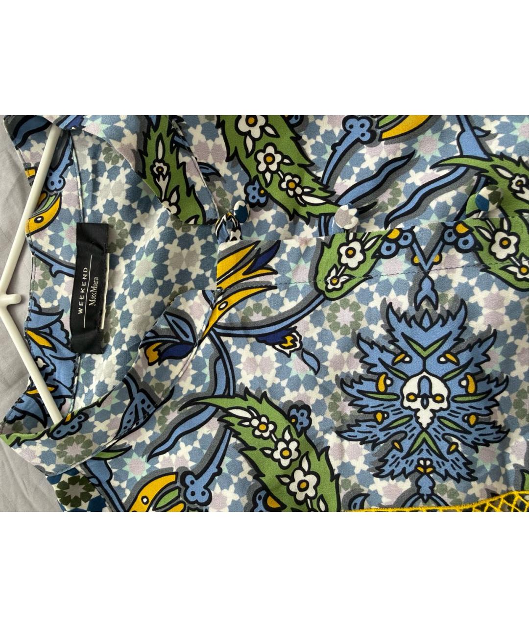 WEEKEND MAX MARA Мульти шелковое повседневное платье, фото 6