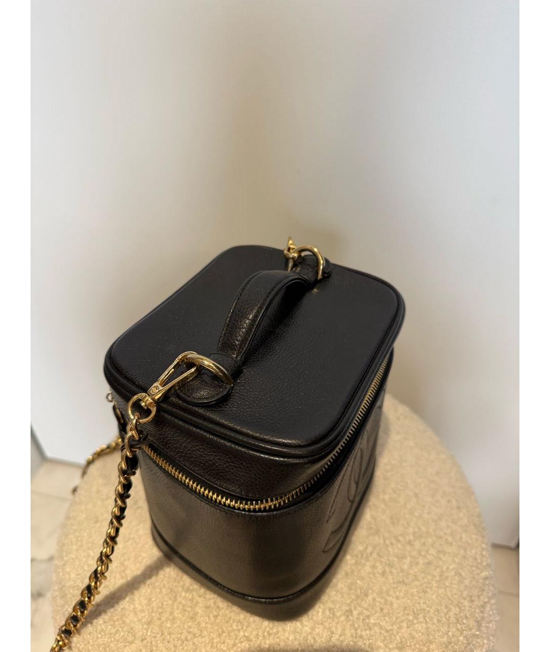 CHANEL Черная сумка через плечо из искусственной кожи, фото 6