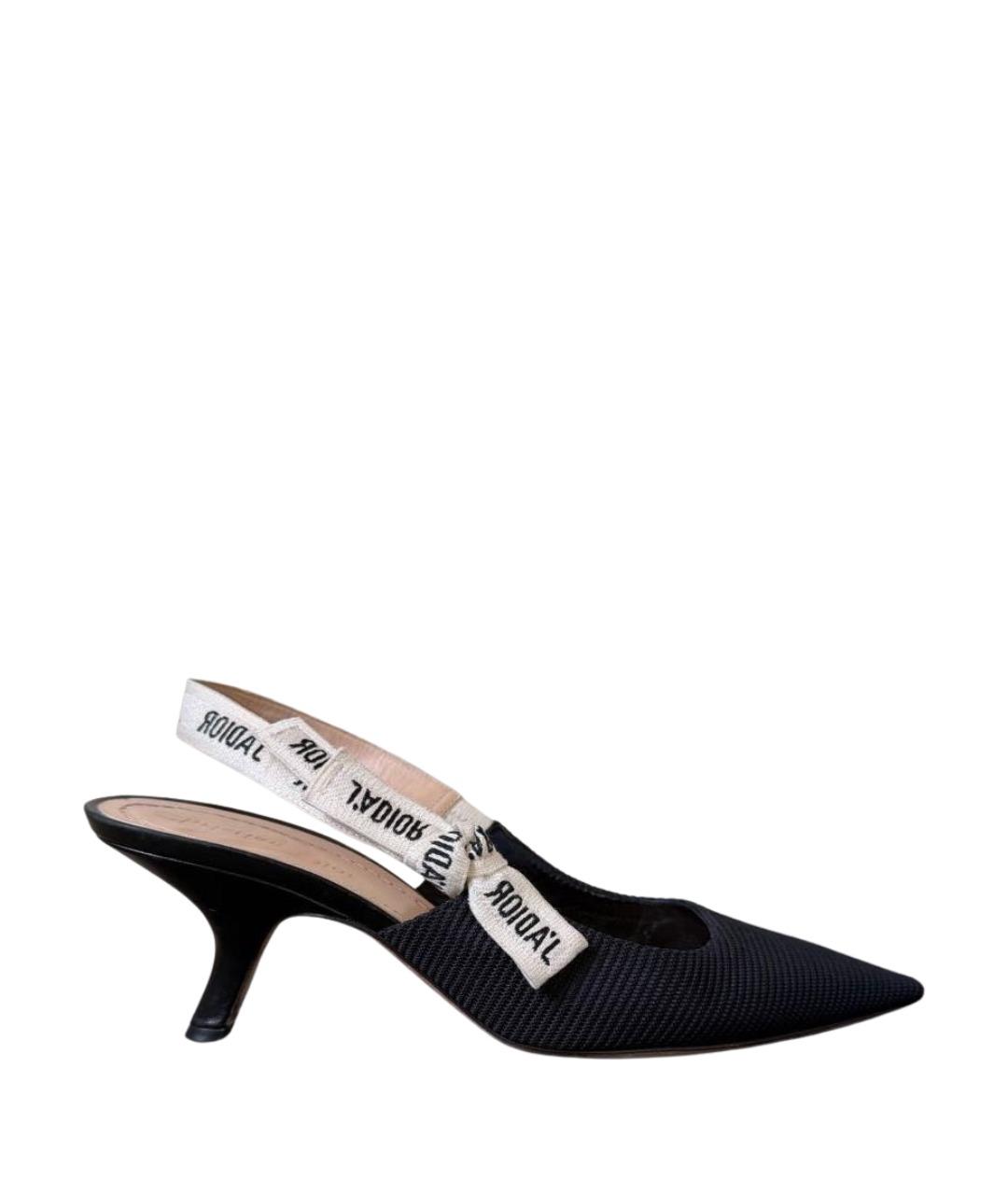 CHRISTIAN DIOR Черные текстильные туфли, фото 1