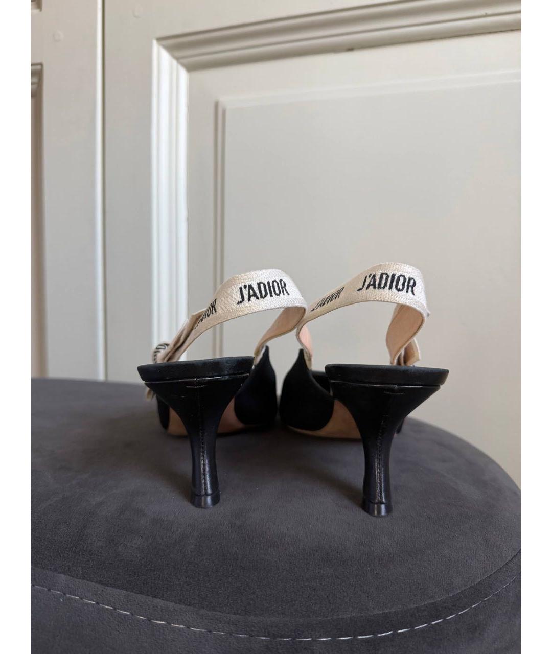 CHRISTIAN DIOR Черные текстильные туфли, фото 4