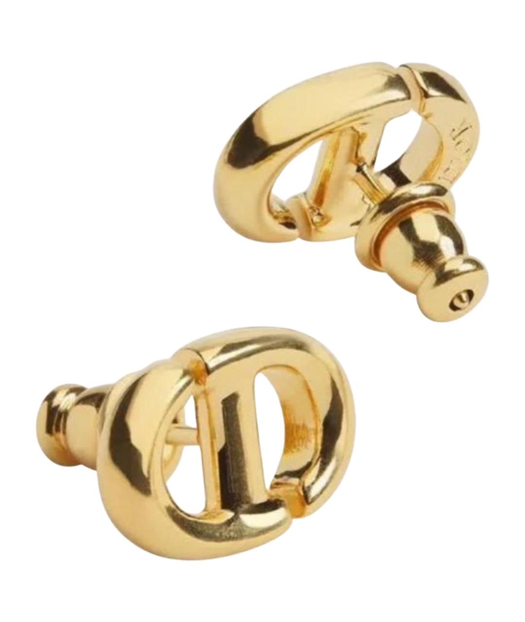CHRISTIAN DIOR Золотые латунные серьги, фото 1