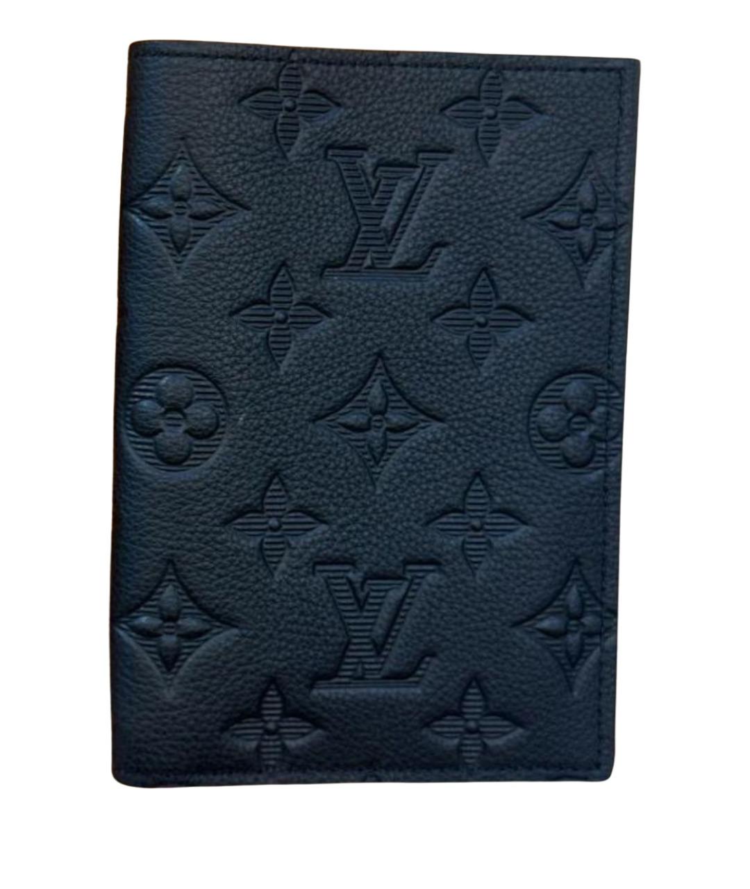 LOUIS VUITTON Черный кожаный кардхолдер, фото 1