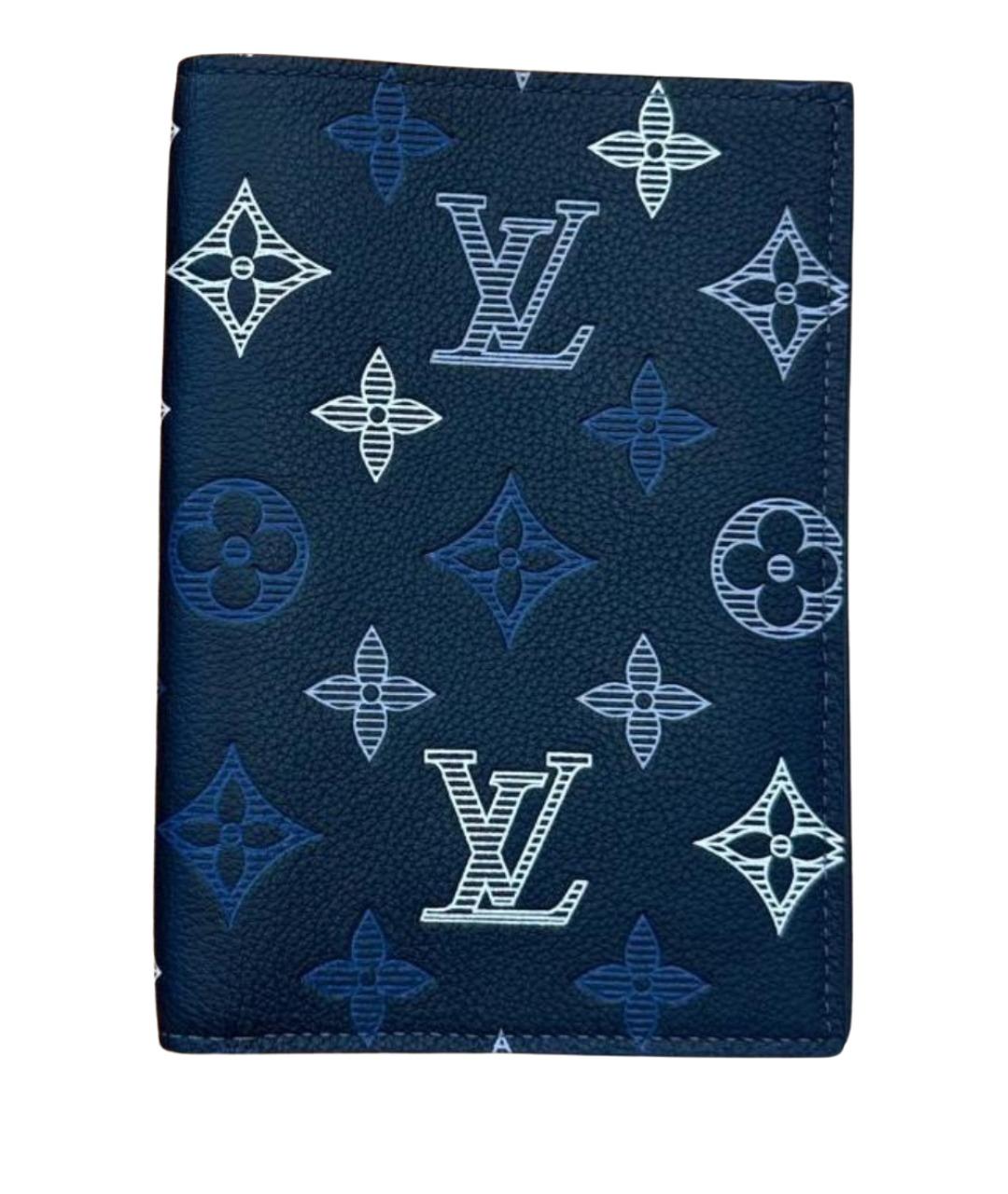 LOUIS VUITTON Темно-синий кожаный кардхолдер, фото 1