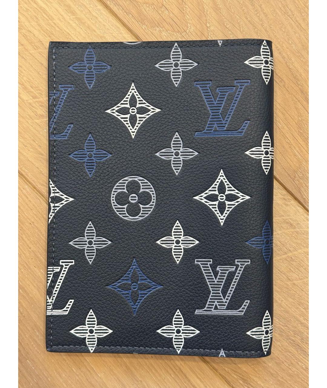LOUIS VUITTON Темно-синий кожаный кардхолдер, фото 2