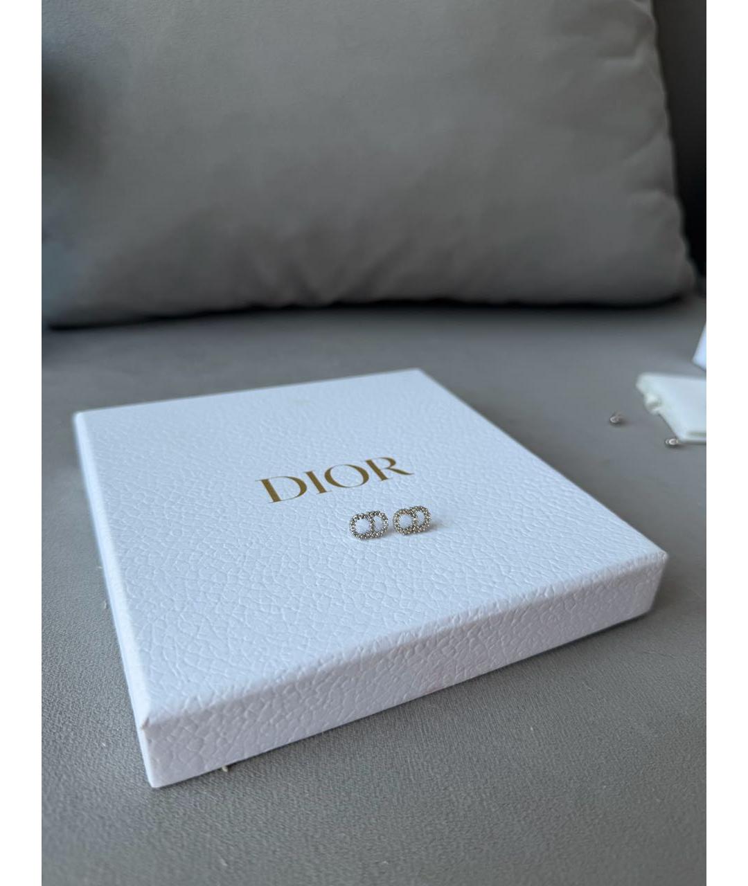 CHRISTIAN DIOR Серебряные латунные серьги, фото 2