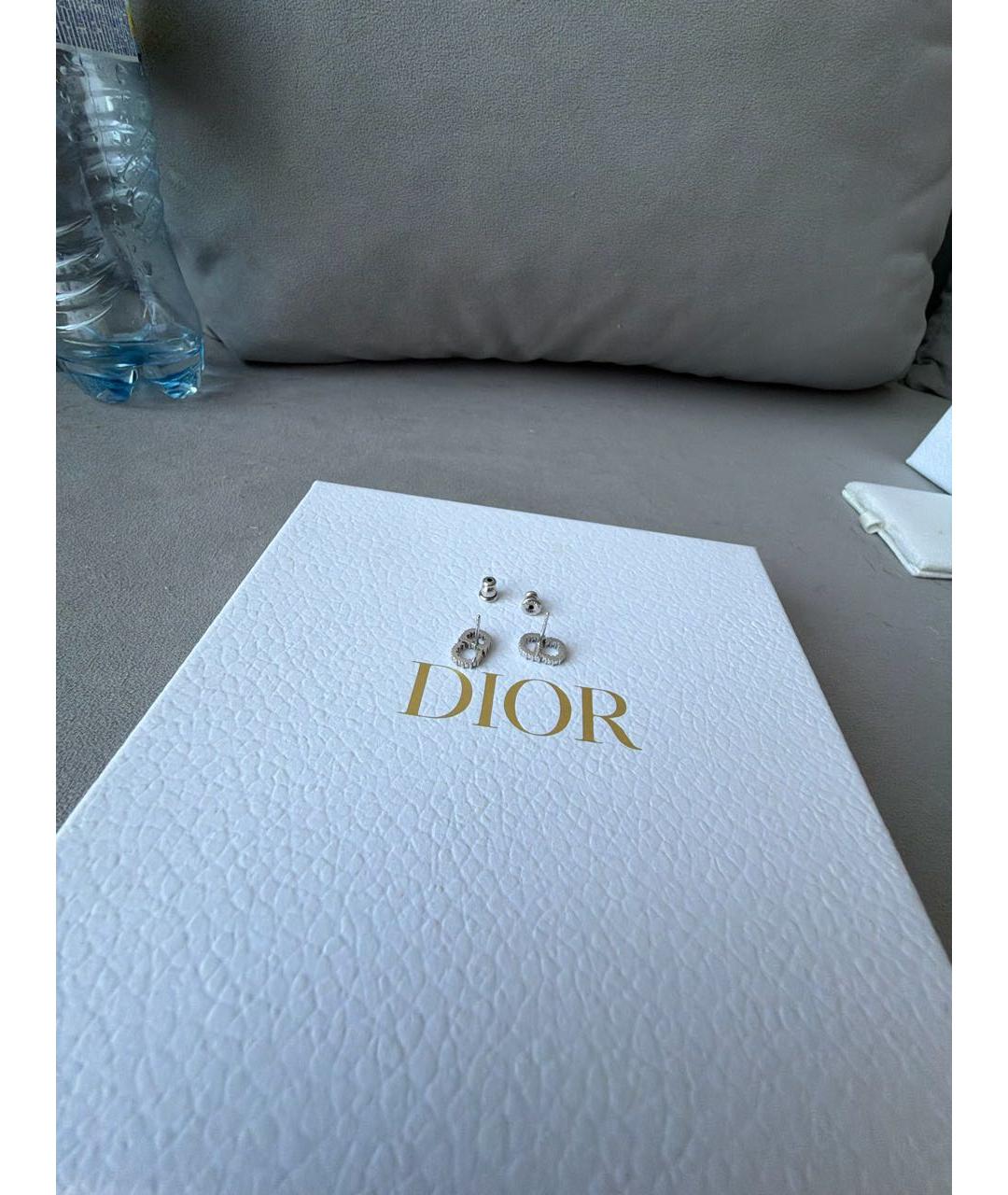 CHRISTIAN DIOR Серебряные латунные серьги, фото 4