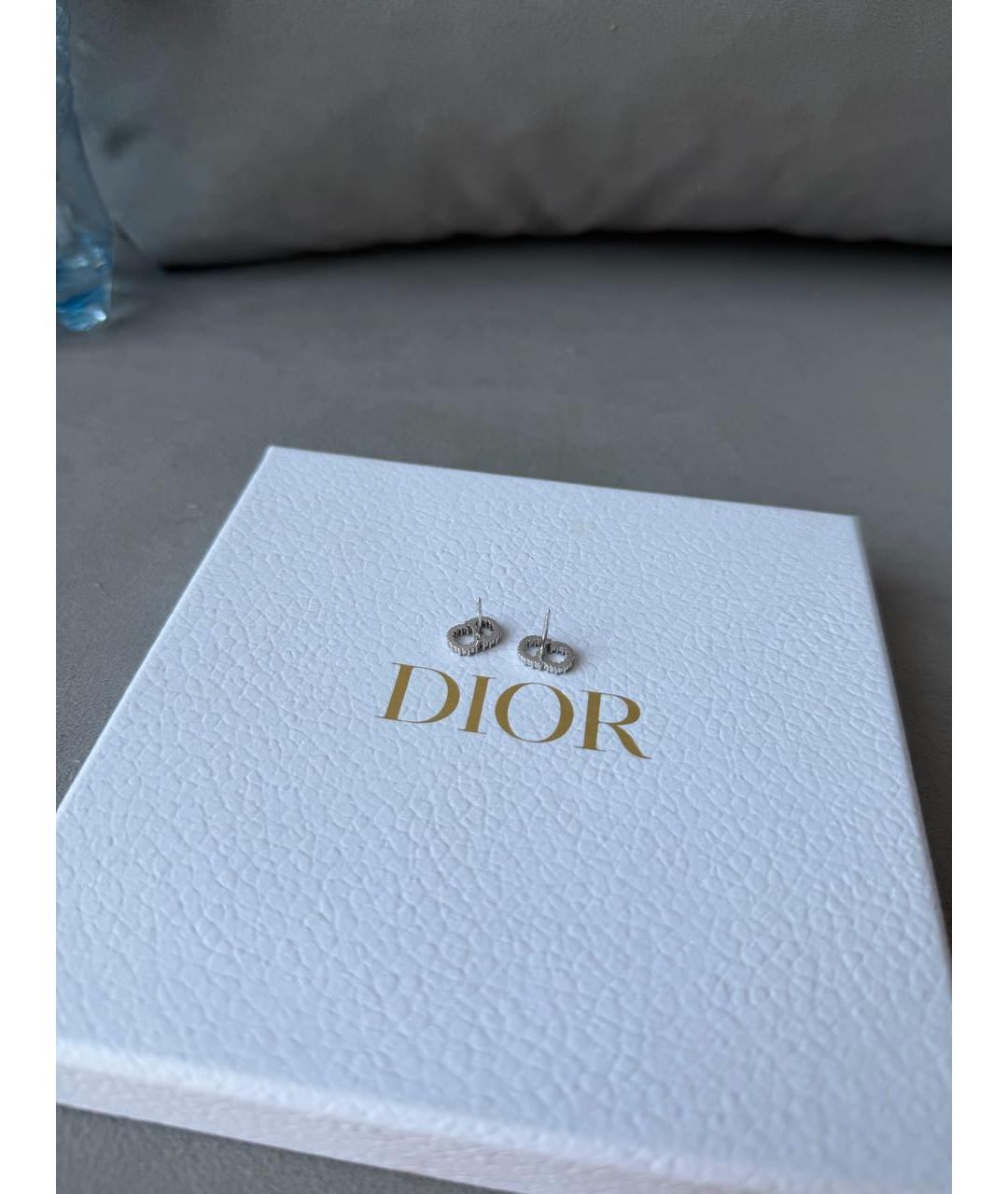 CHRISTIAN DIOR Серебряные латунные серьги, фото 3