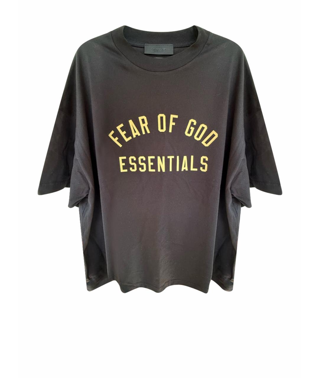 FEAR OF GOD ESSENTIALS Черная хлопковая футболка, фото 1