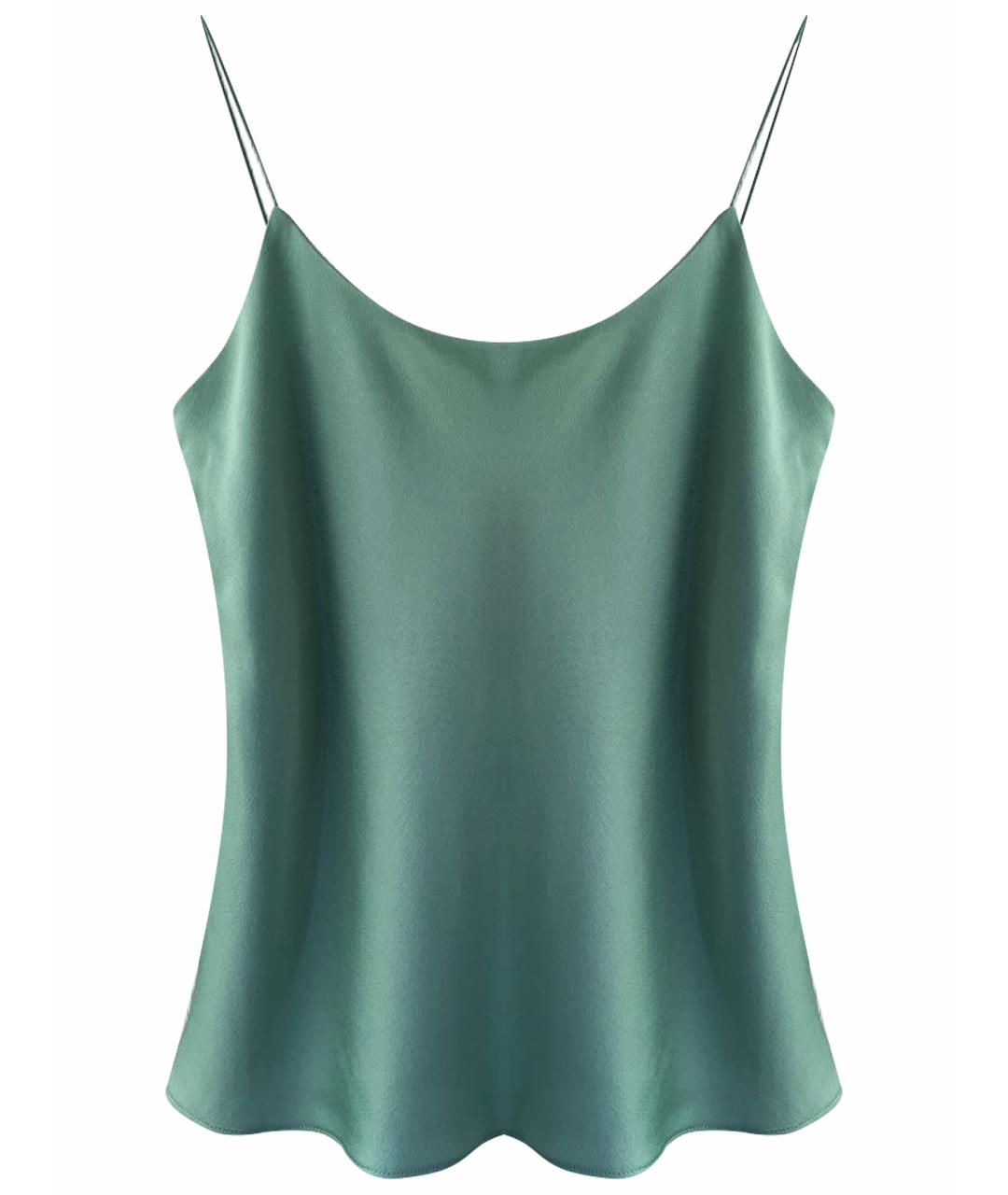 MAX MARA Бирюзовая ацетатная майка, фото 1