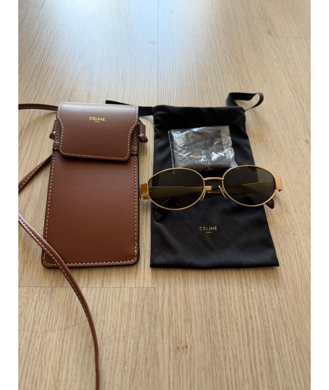 CELINE Серые металлические солнцезащитные очки, фото 3