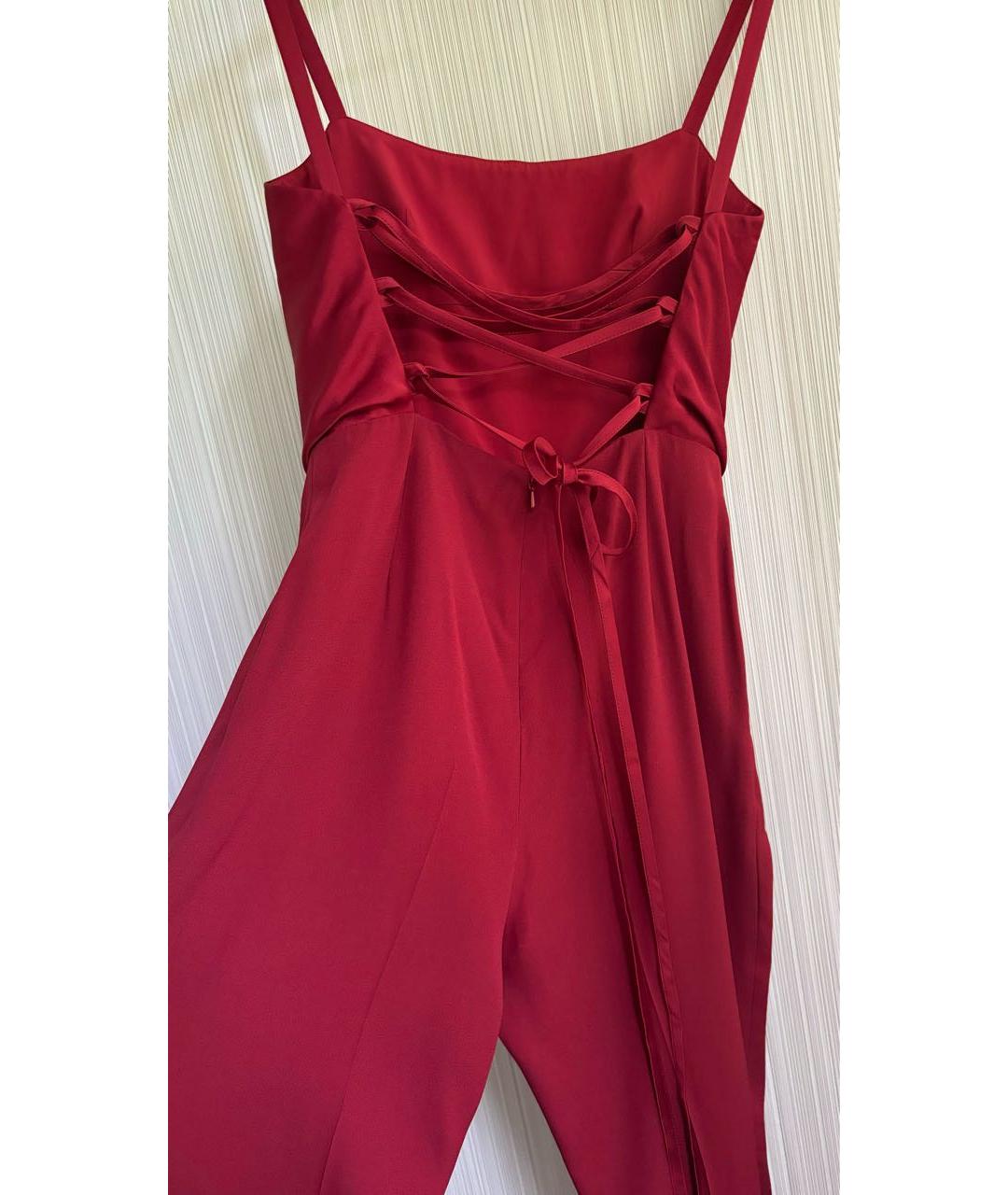 MAX MARA Бордовый бархатный комбинезон, фото 4