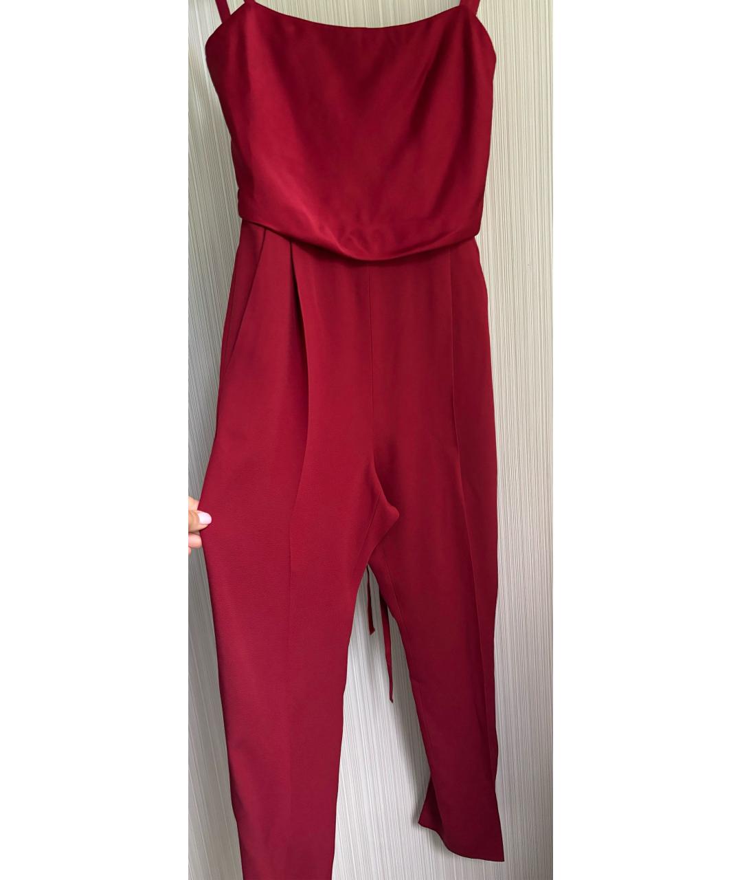 MAX MARA Бордовый бархатный комбинезон, фото 6