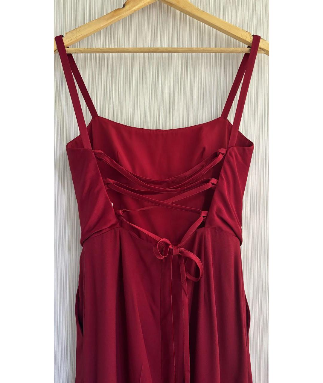 MAX MARA Бордовый бархатный комбинезон, фото 3