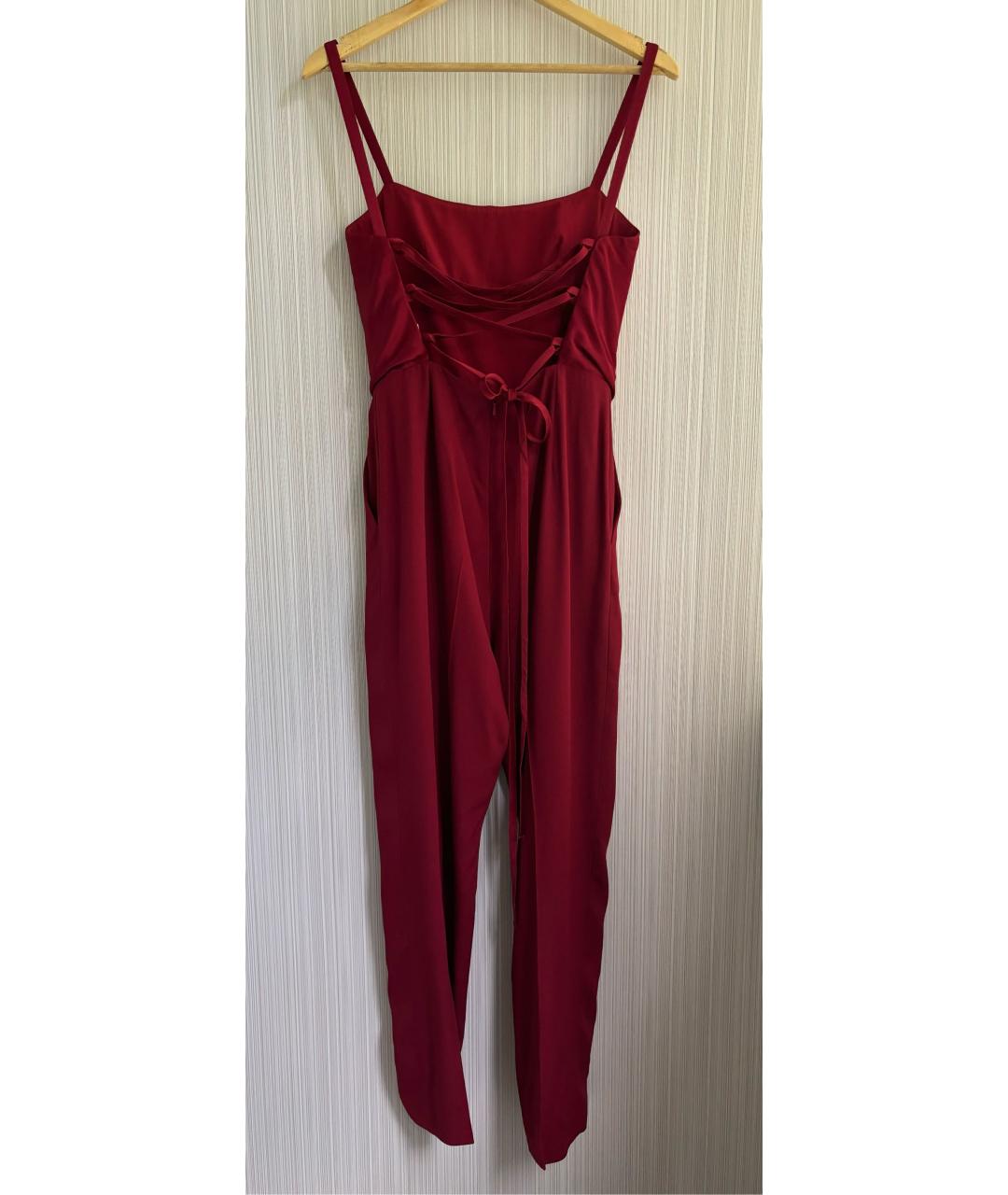 MAX MARA Бордовый бархатный комбинезон, фото 2