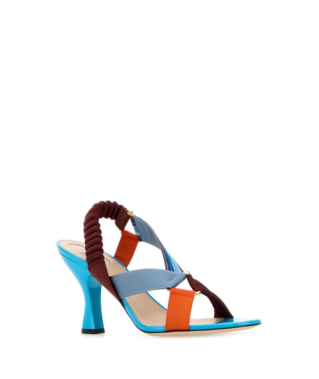 FENDI Мульти текстильные босоножки, фото 2