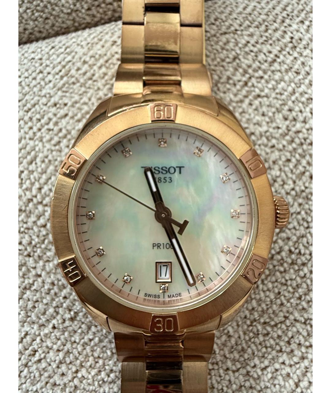 TISSOT Золотые жемчужные часы, фото 3