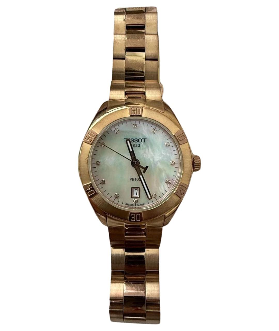 TISSOT Золотые жемчужные часы, фото 1