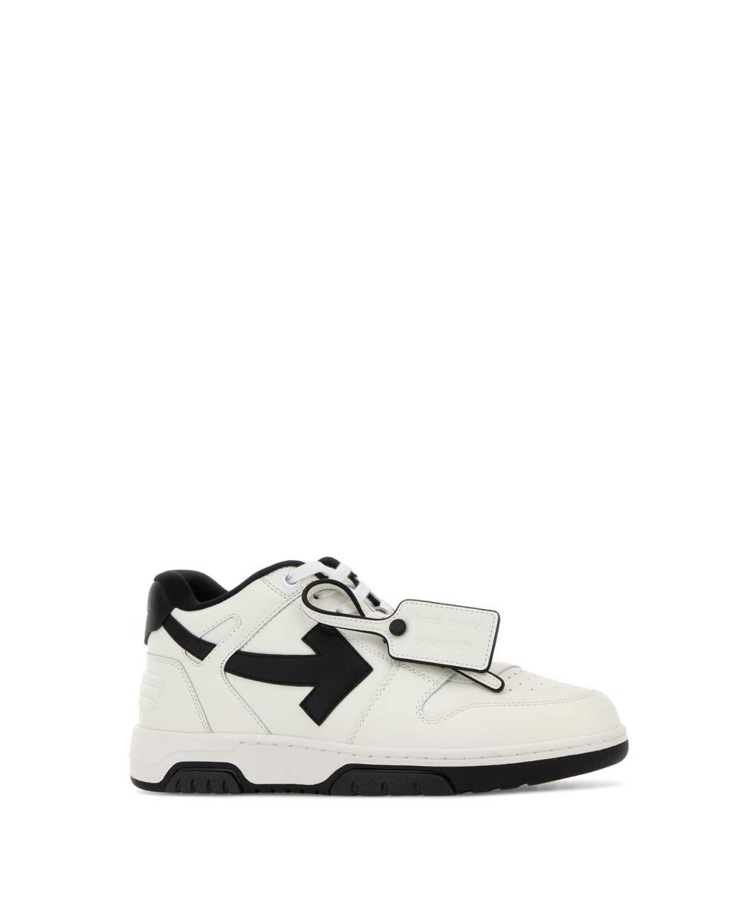 OFF-WHITE Белые кожаные низкие кроссовки / кеды, фото 2