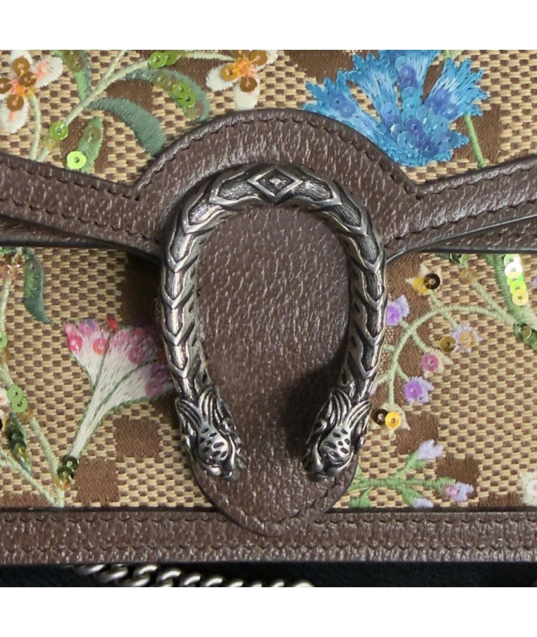 GUCCI Коричневая кожаная сумка через плечо, фото 4