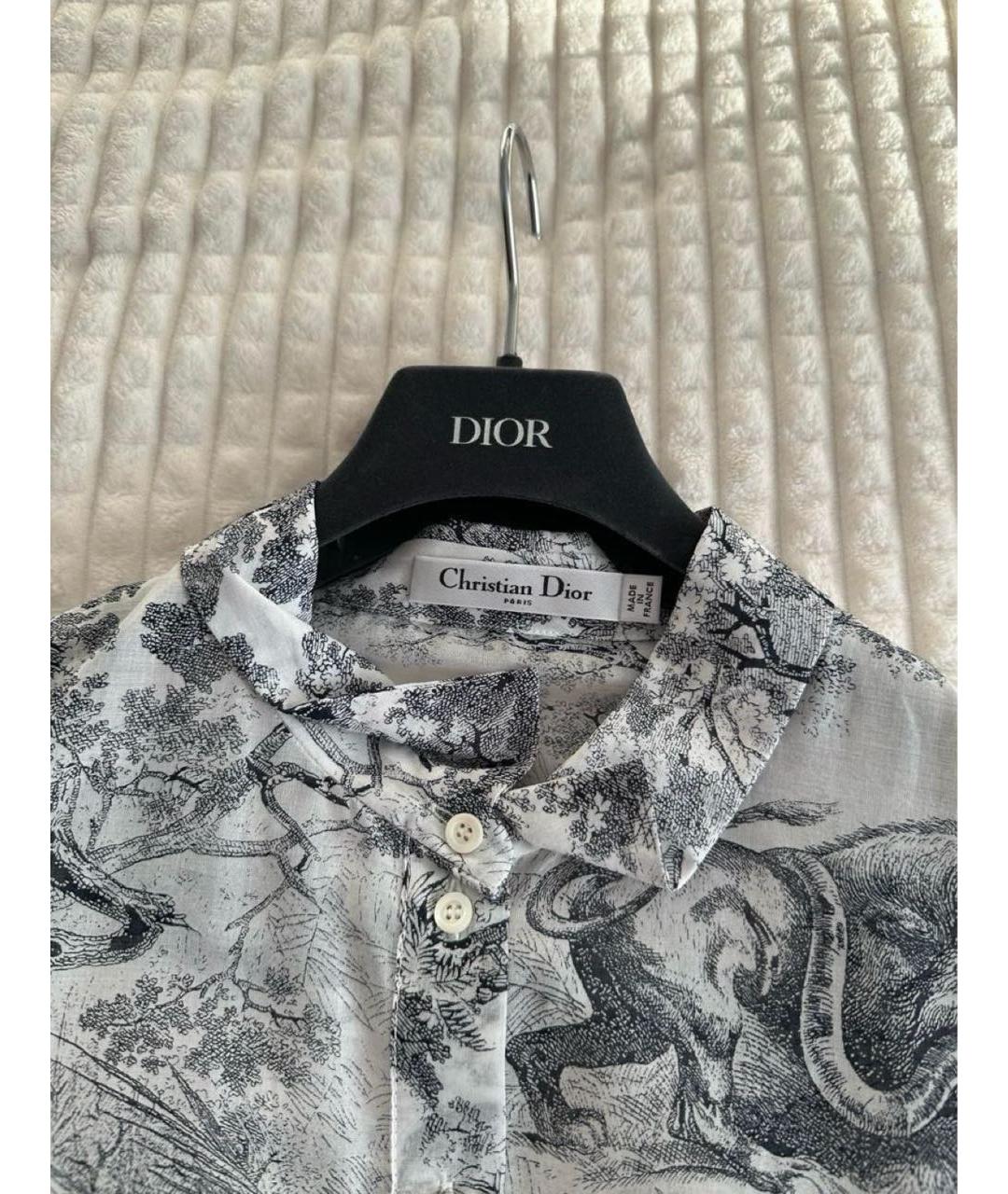 CHRISTIAN DIOR Белое хлопковое повседневное платье, фото 2