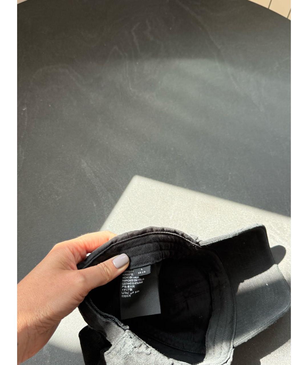 BALENCIAGA Черная хлопковая кепка, фото 4