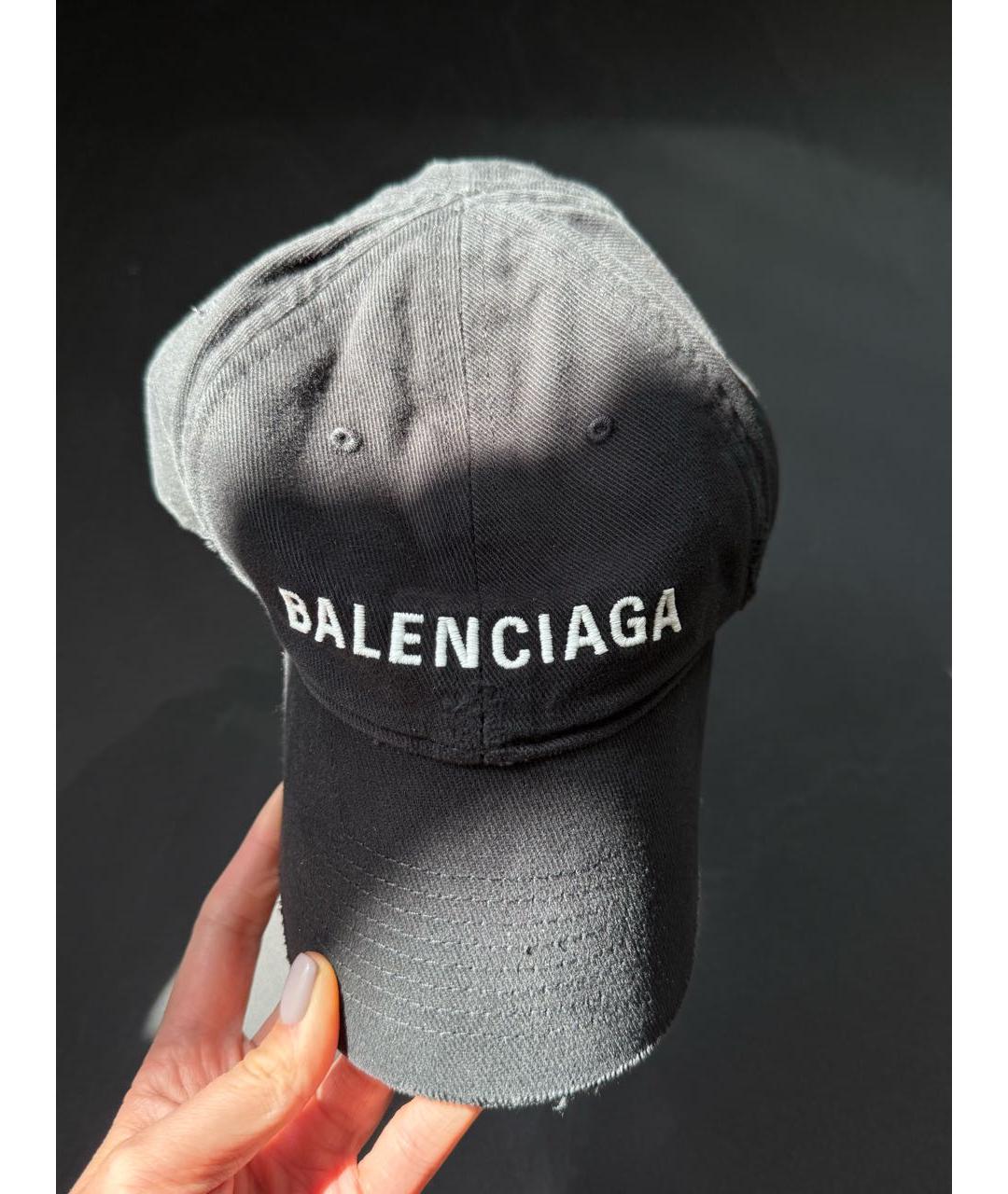 BALENCIAGA Черная хлопковая кепка, фото 9