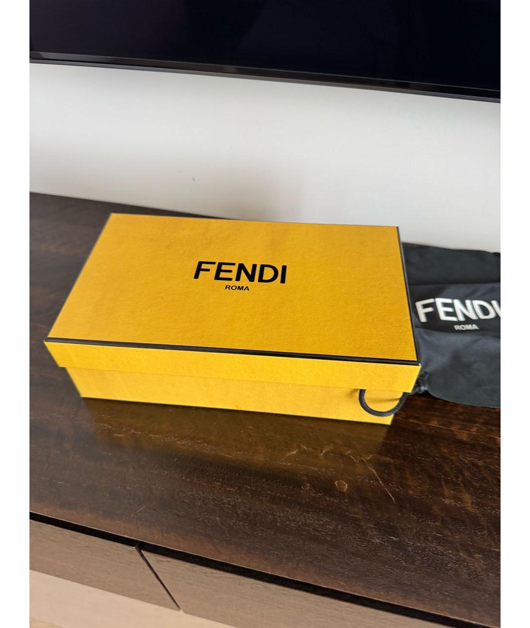 FENDI Синие металлические солнцезащитные очки, фото 4
