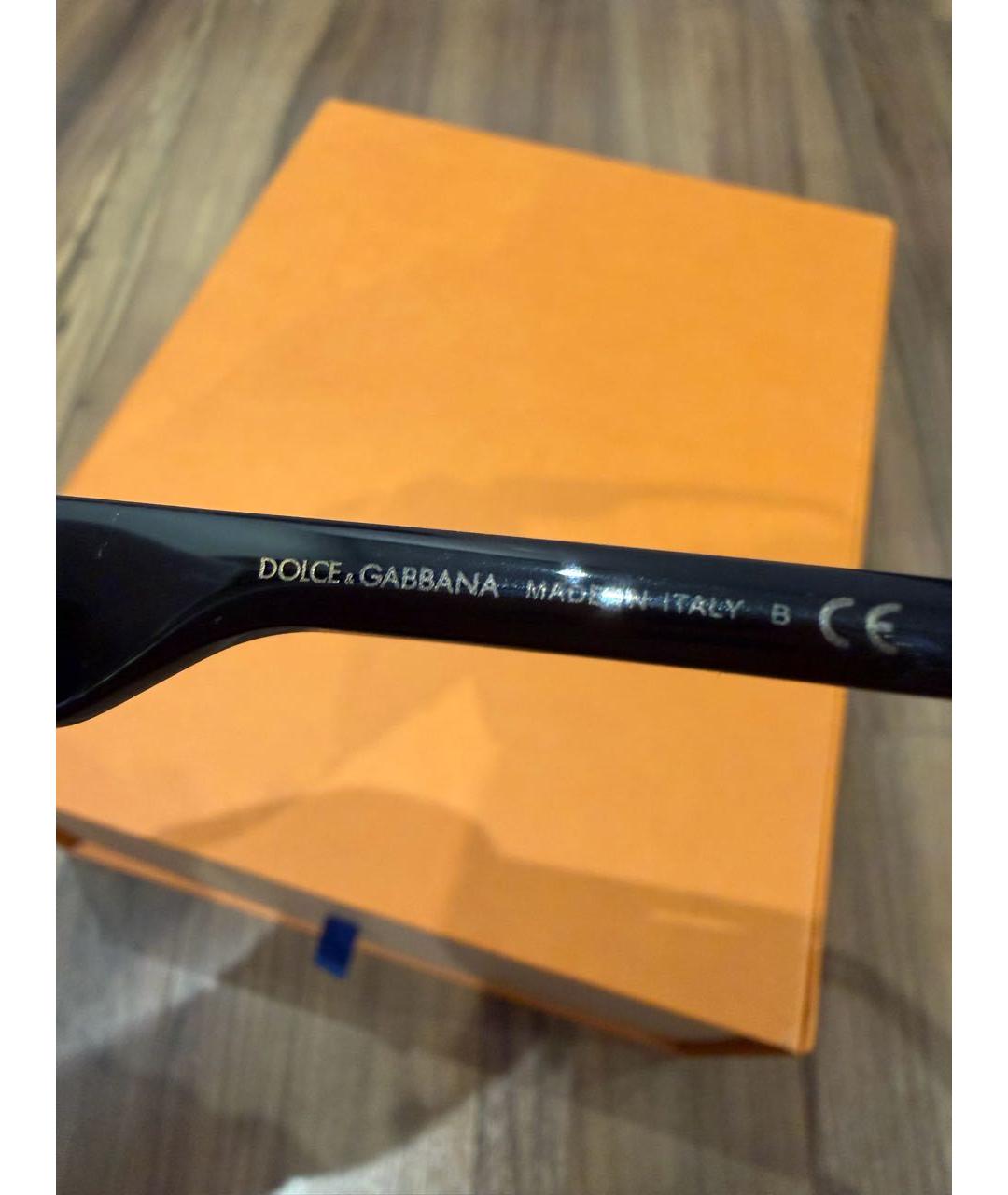 DOLCE&GABBANA Черные пластиковые солнцезащитные очки, фото 5