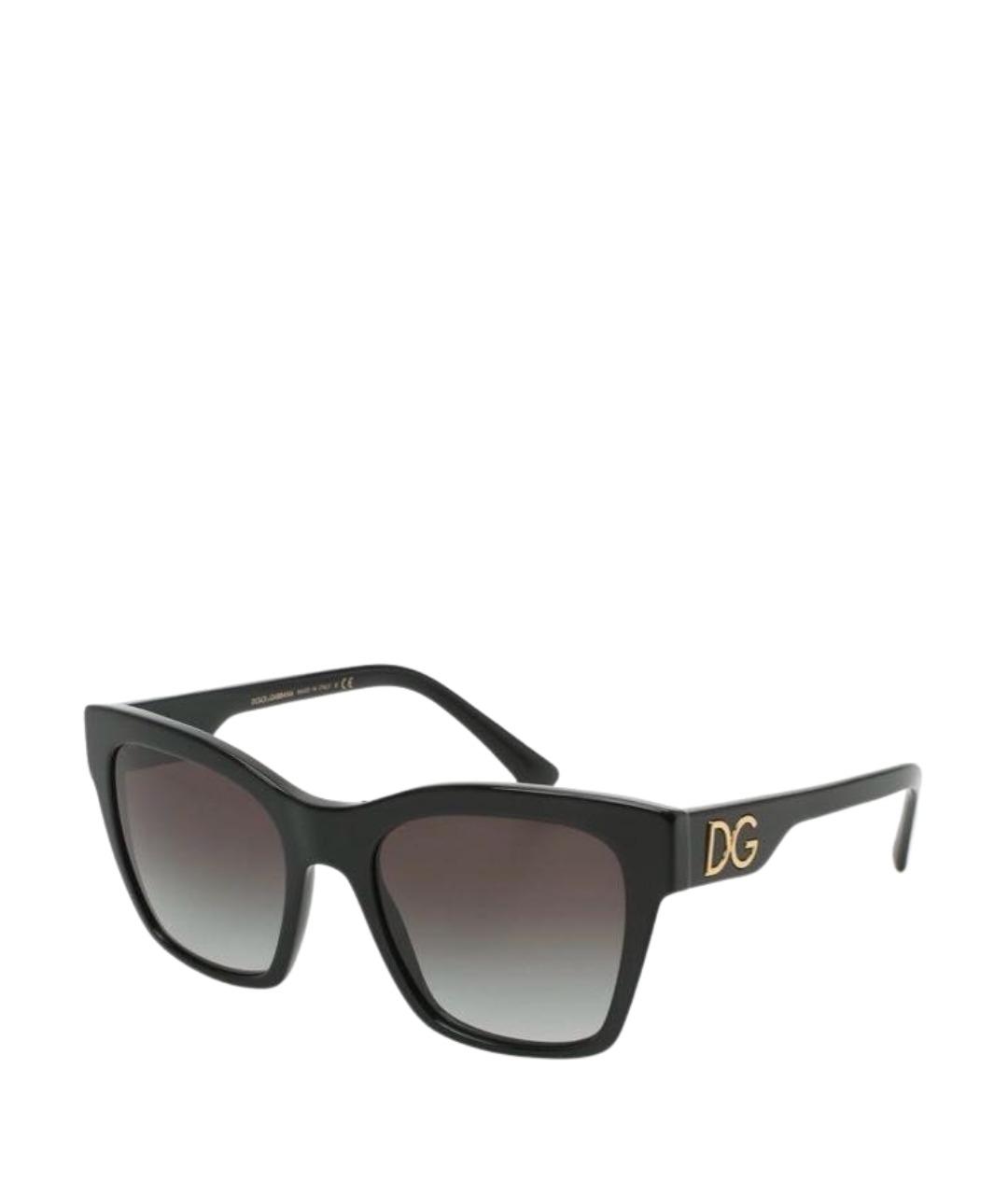 DOLCE&GABBANA Черные пластиковые солнцезащитные очки, фото 1