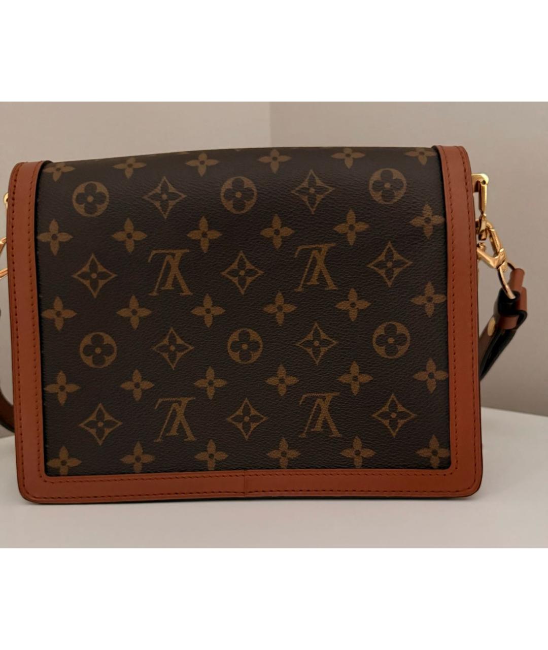 LOUIS VUITTON Коричневая кожаная сумка через плечо, фото 2
