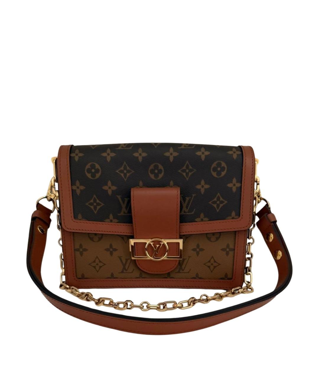 LOUIS VUITTON Коричневая кожаная сумка через плечо, фото 1