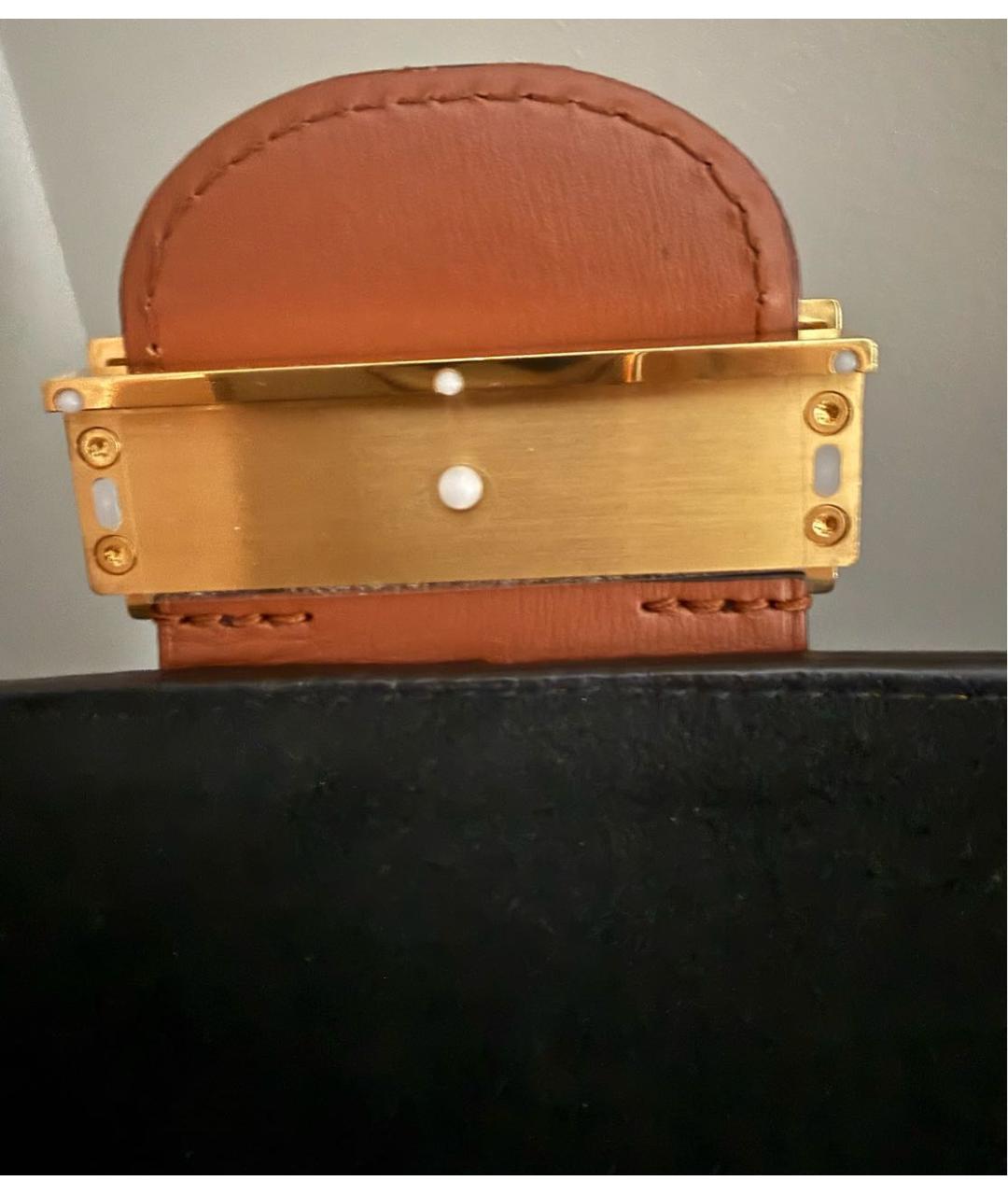 LOUIS VUITTON Коричневая кожаная сумка через плечо, фото 8