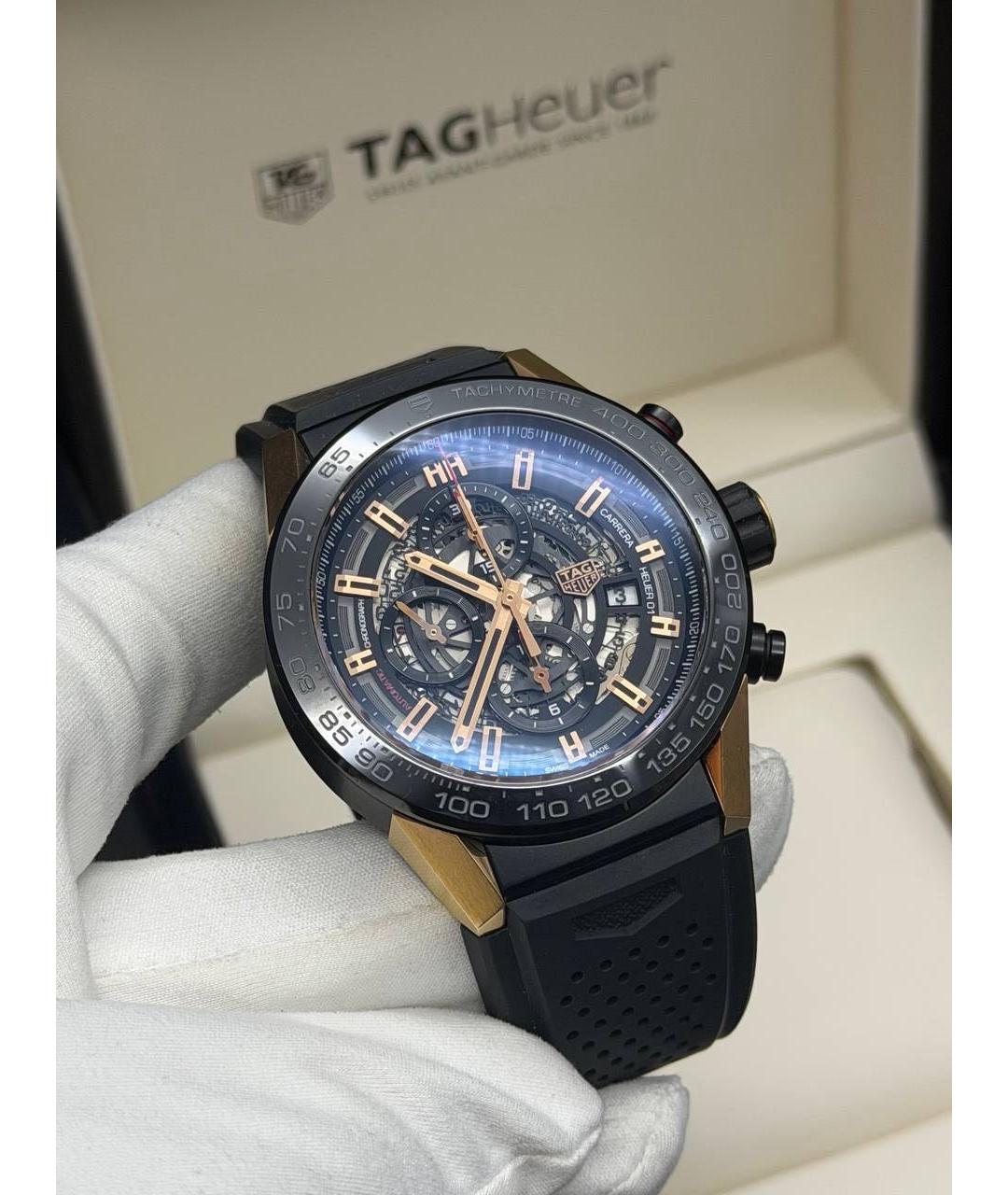 TAG HEUER Черные часы, фото 4
