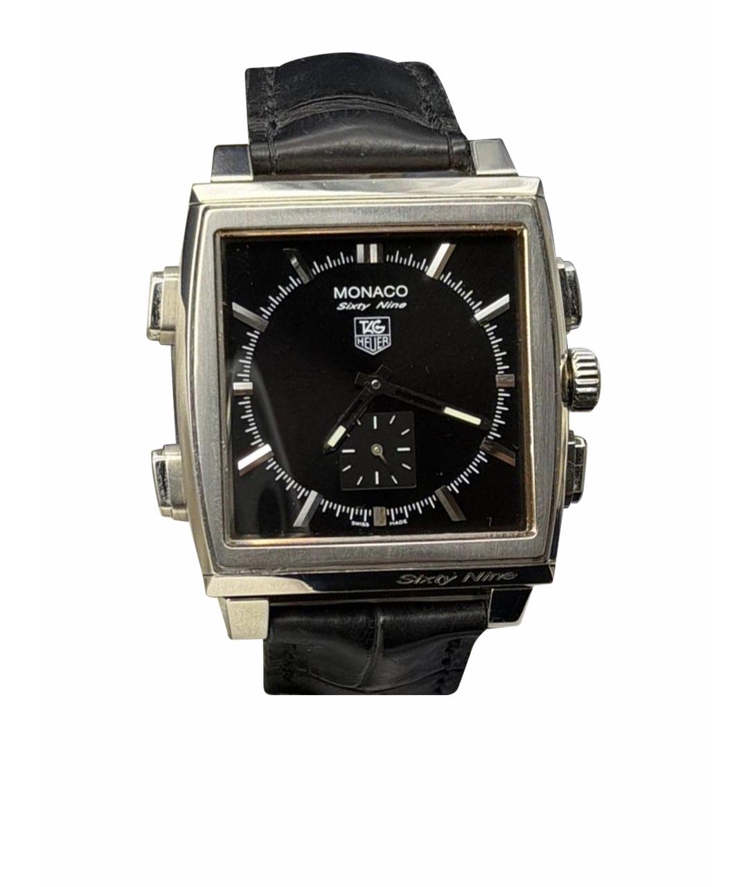 TAG HEUER Черные металлические часы, фото 1